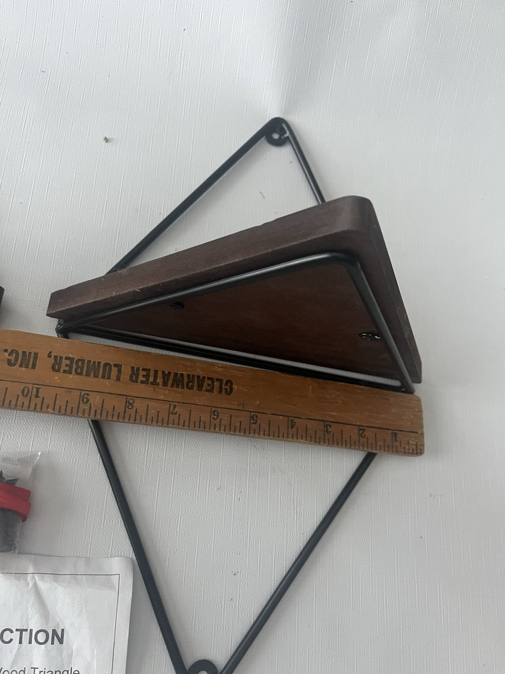 NWB Life concepts Brown Rustic Triangle Shelf Pair