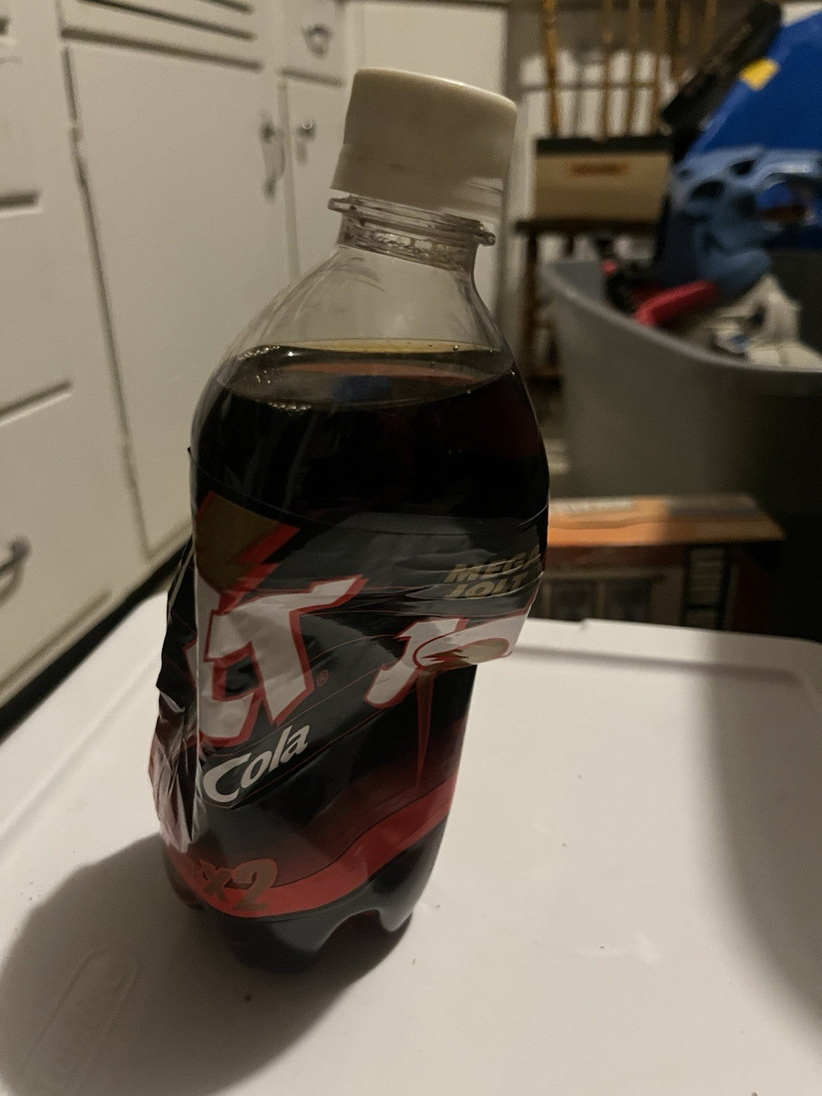 Vintage Plastic Bottle of MEGA JOLT SODA 20 oz UNOPENED 1997-2000 One of a Kind