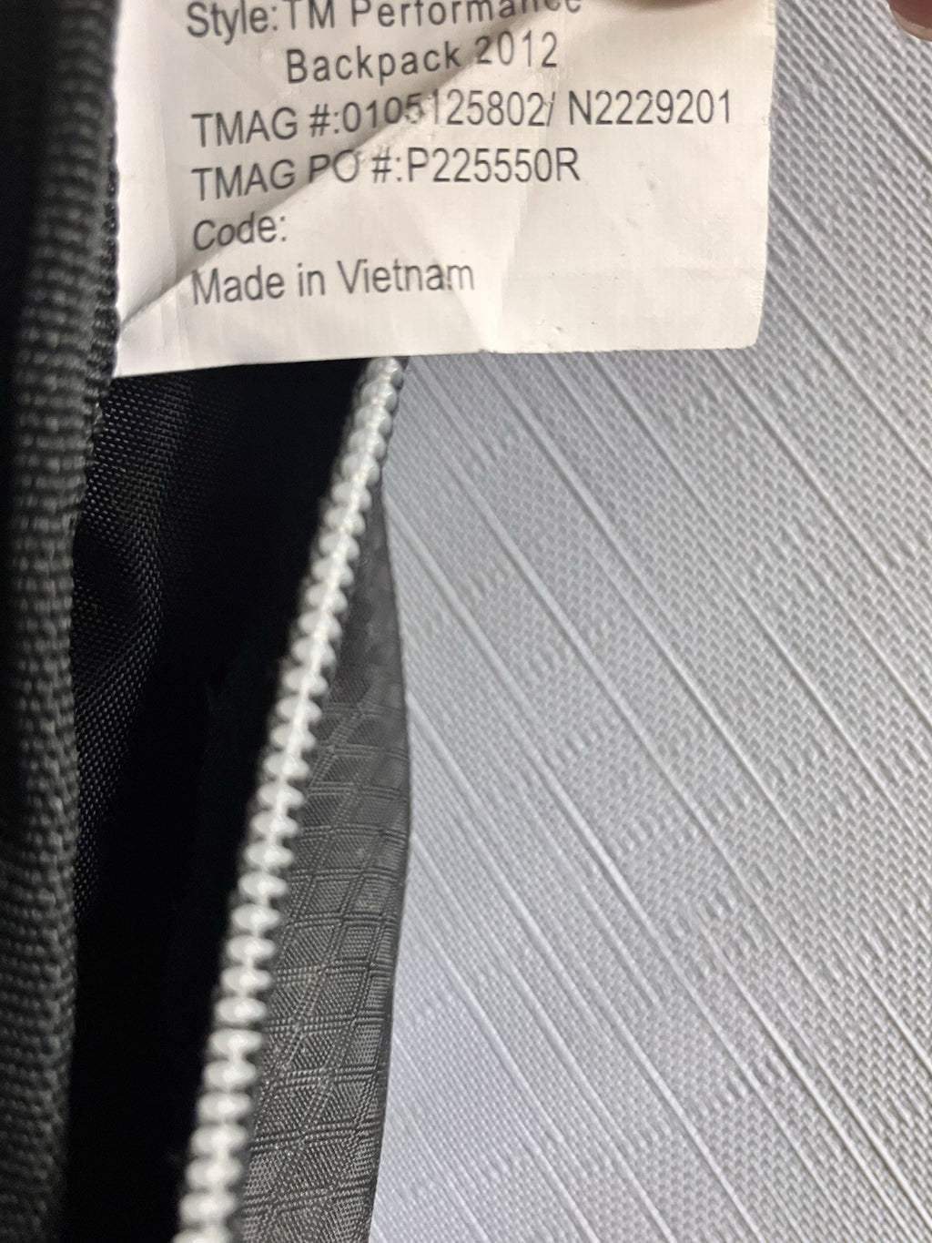 TaylorMade TM Performance Backpack Golf Travel Book Bag Black Office Gym Zip Up