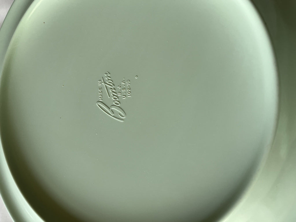 Vintage MCM 10” Sea Foam Green Boonton Melamine Dinner Plates (6) 102-10 Made NJ