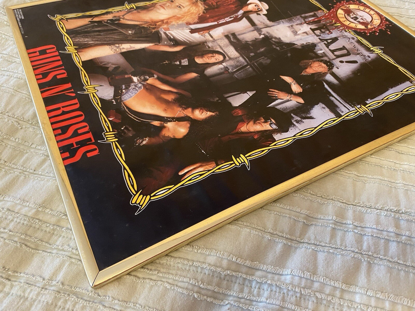 1992 Guns N’ Roses Cardboard Backed Poster 20x16”
