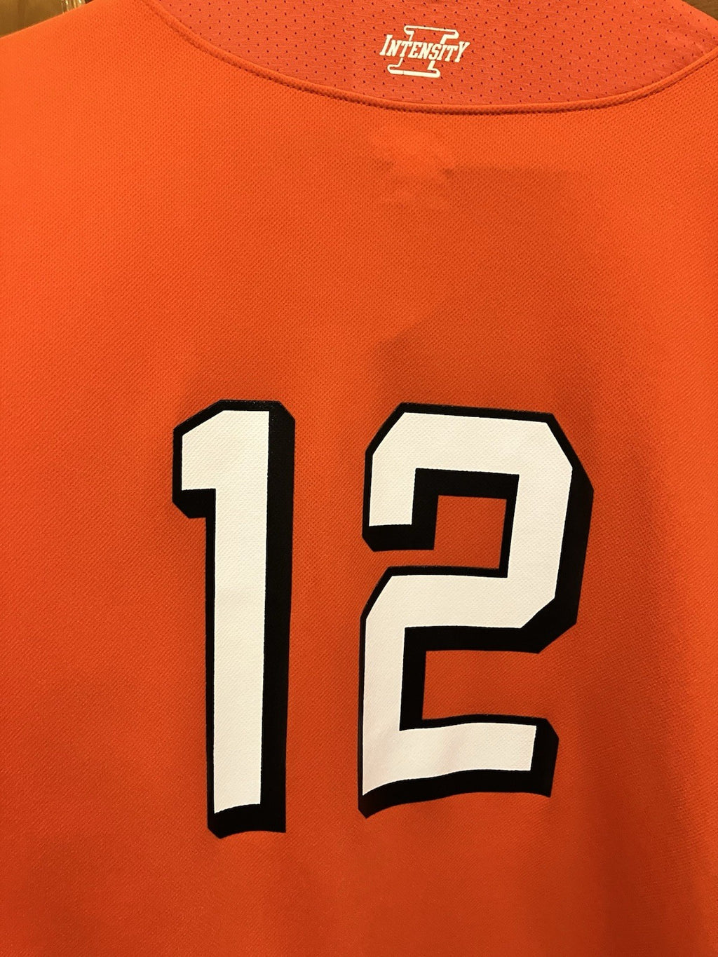 Intensity Athletics Orange Diablos Jersey “12” Size Large Adult