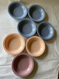 Vintage MCM Pastel Pallet Of Melamine Dessert Bowls (7) Dallas Ware Style B-75