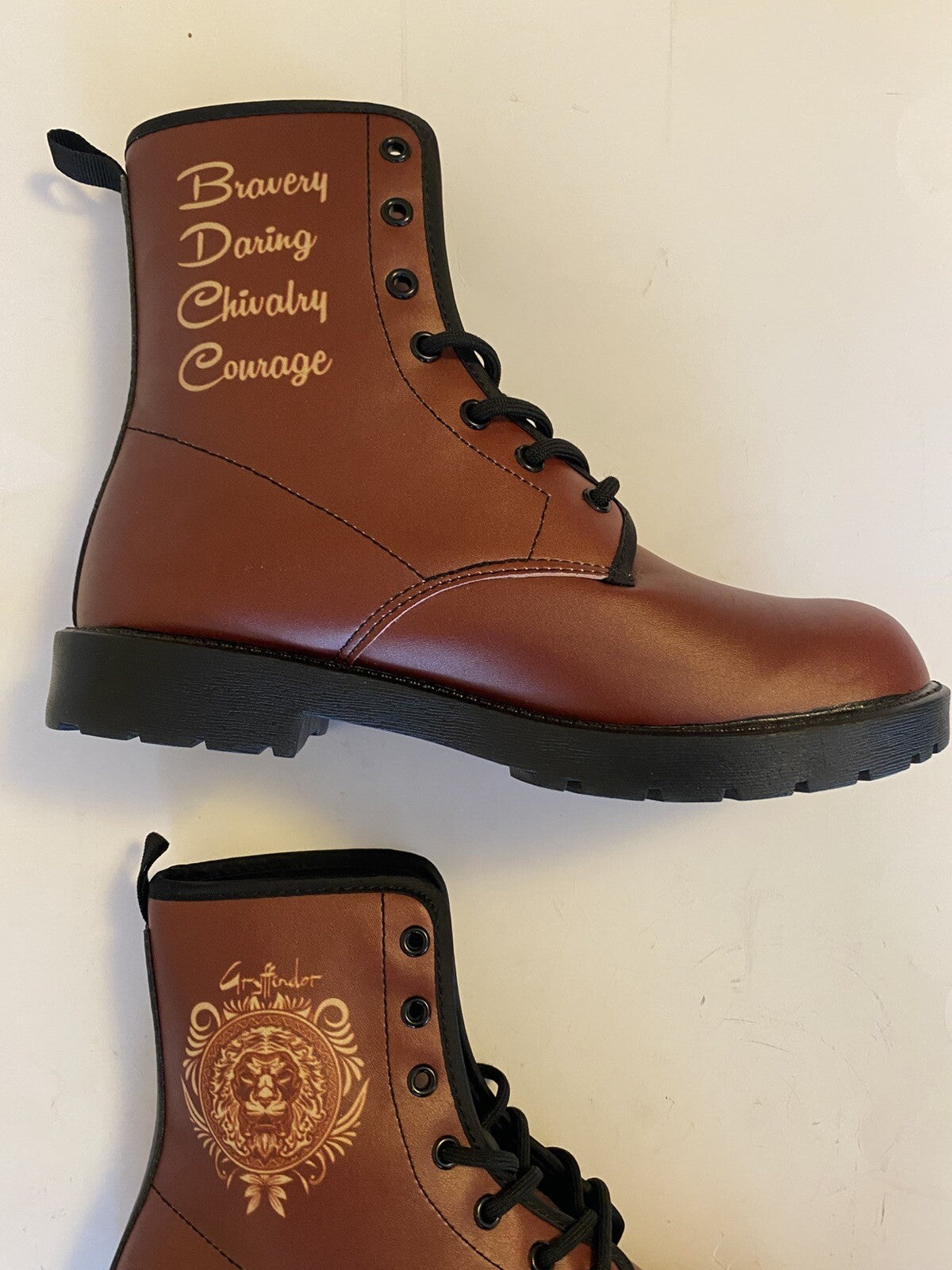 Brown Leather Boots Womens Size 7 DUMBLEDORE’S ARMY Harry Potter Size 7