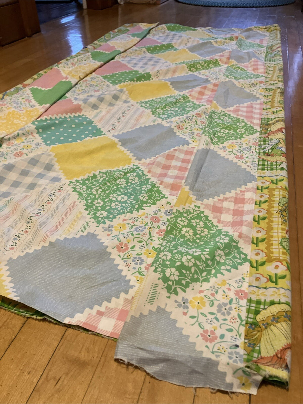 Vintage 1970s Katie Patchwork Twin Duvet Cover