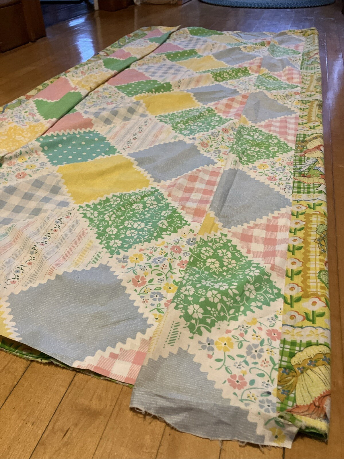 Vintage 1970s Katie Patchwork Twin Duvet Cover