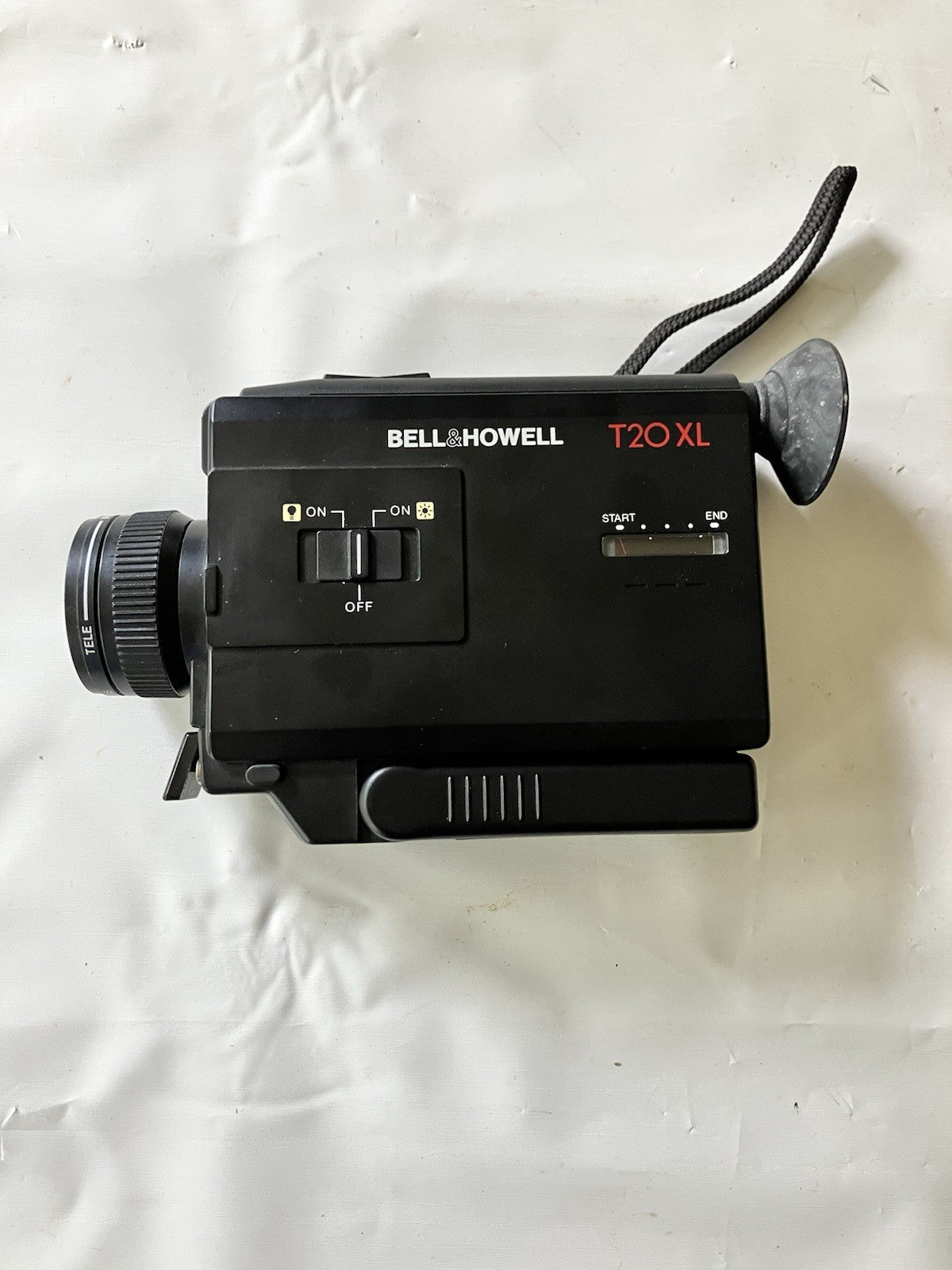 Vintage Black Bell & Howell T20 XL Super 8 Camera With Handle Attachment