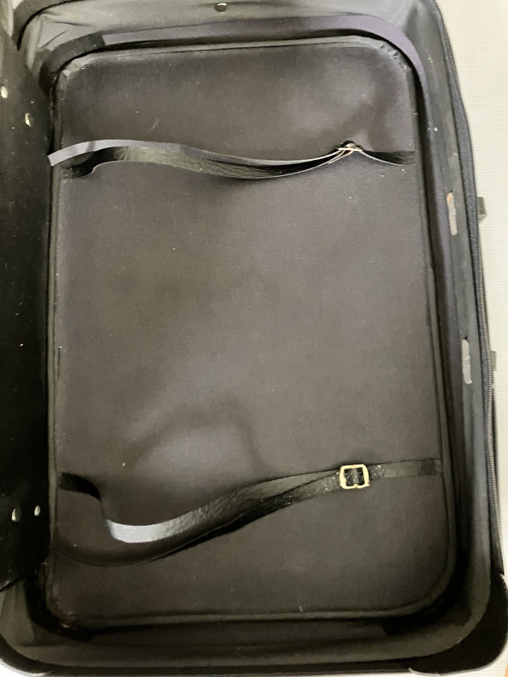 Vintage Woolworth  Black Leather Small Suitcase 
