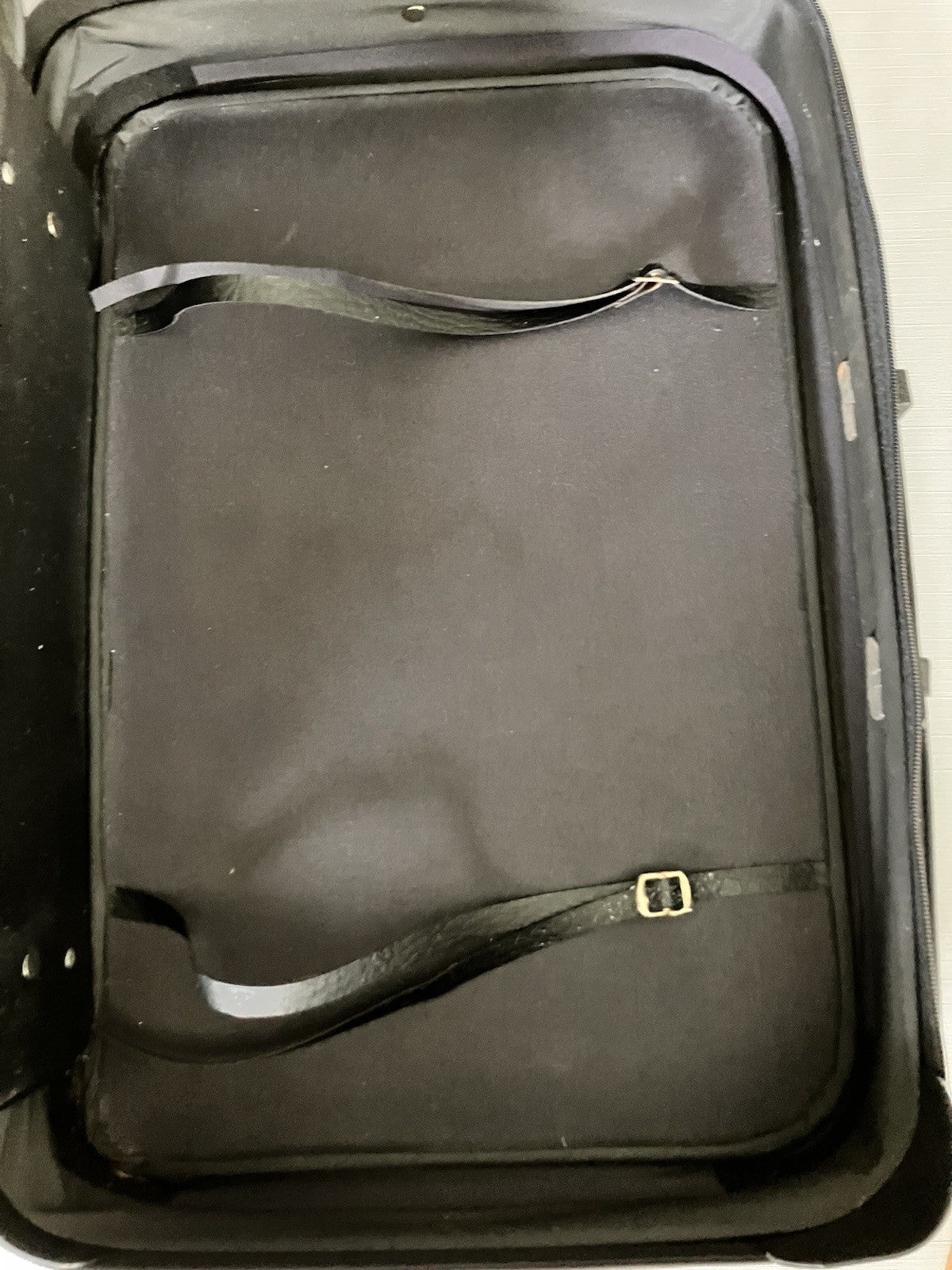 Vintage Woolworth  Black Leather Small Suitcase 