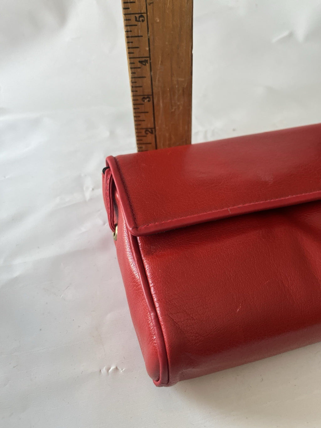 Vintage Franca Red Leather Purse With Original Packaging; Never Used NOS;