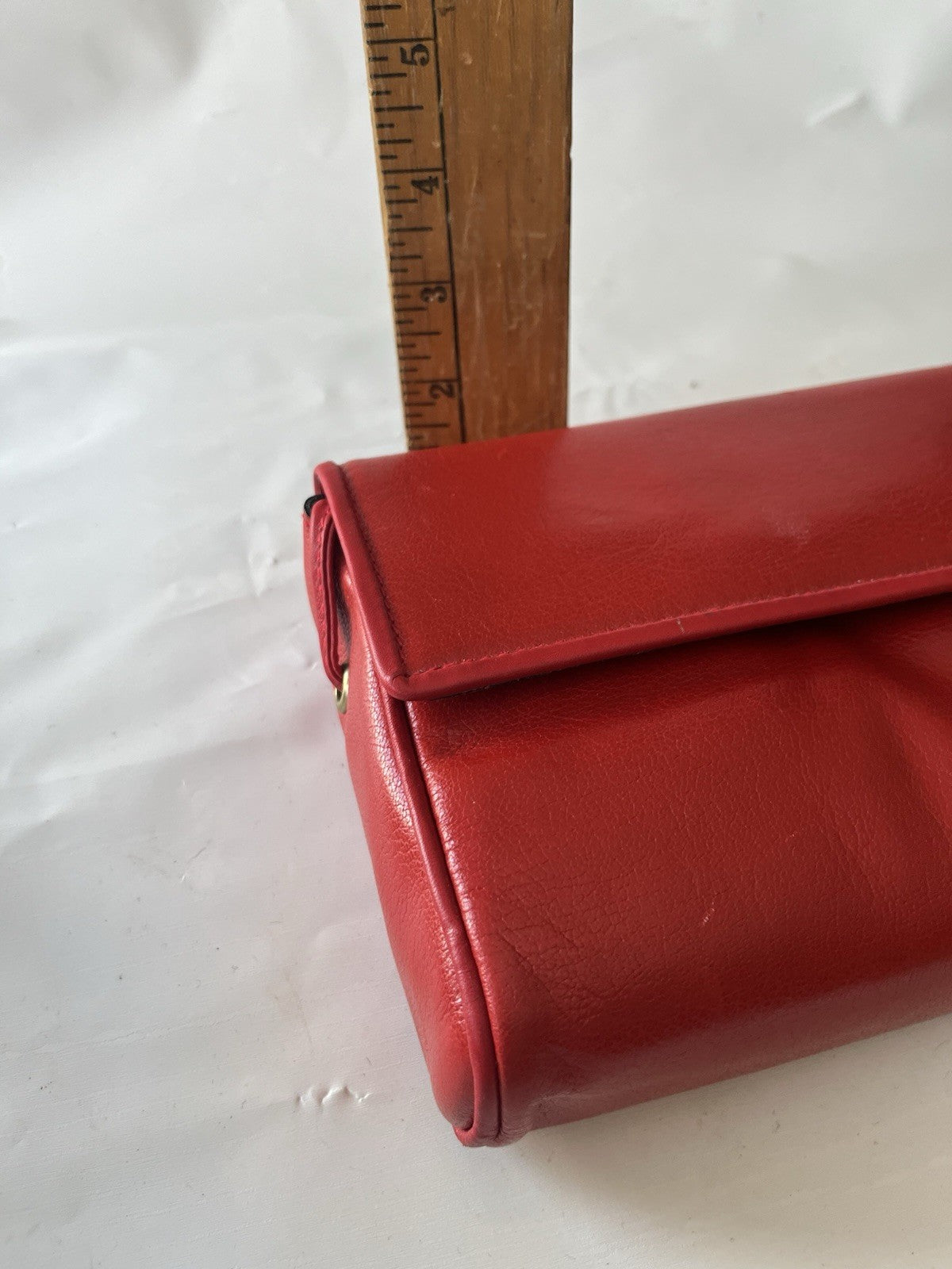 Vintage Franca Red Leather Purse With Original Packaging; Never Used NOS;