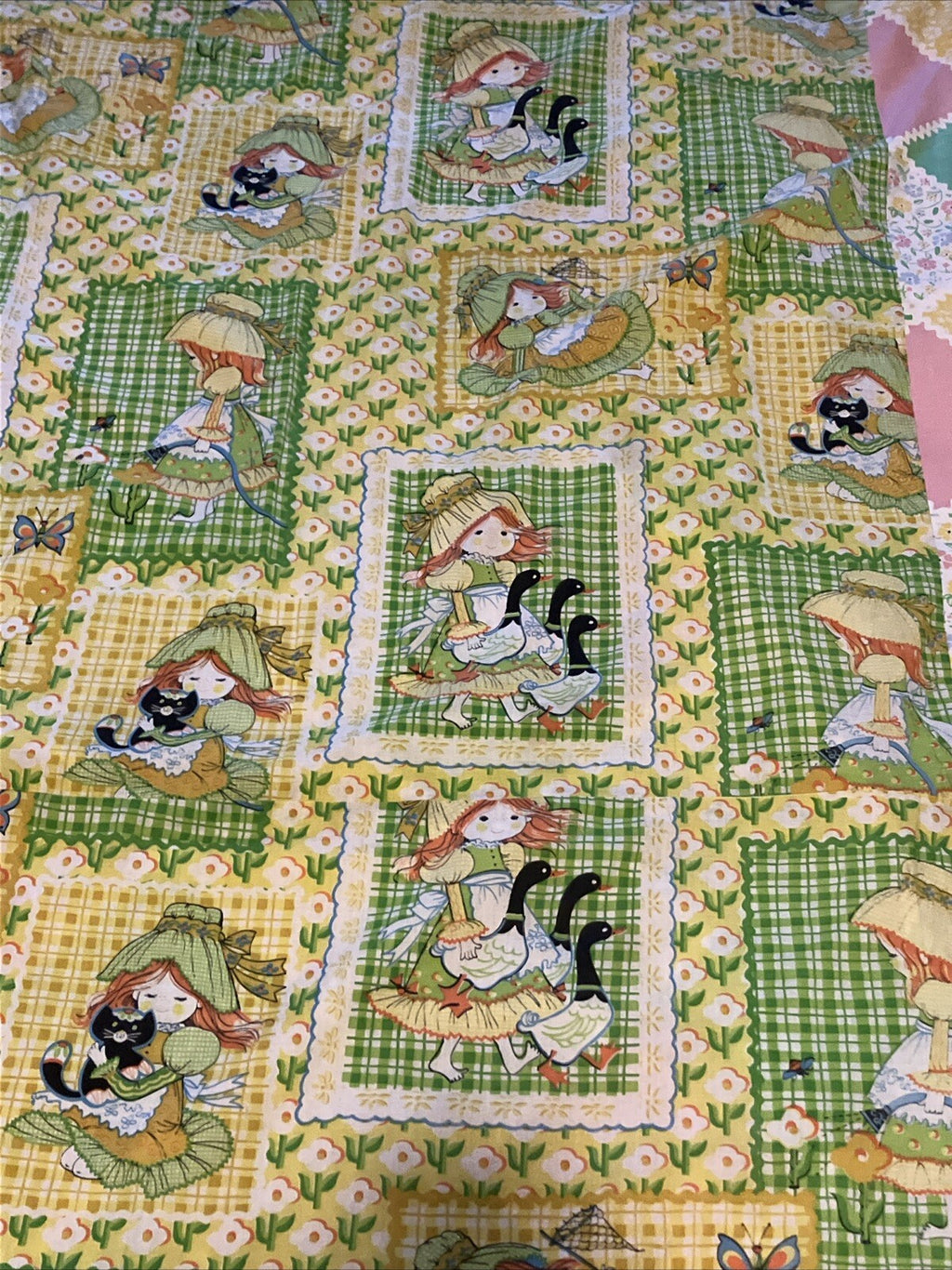 Vintage 1970s Katie Patchwork Twin Duvet Cover