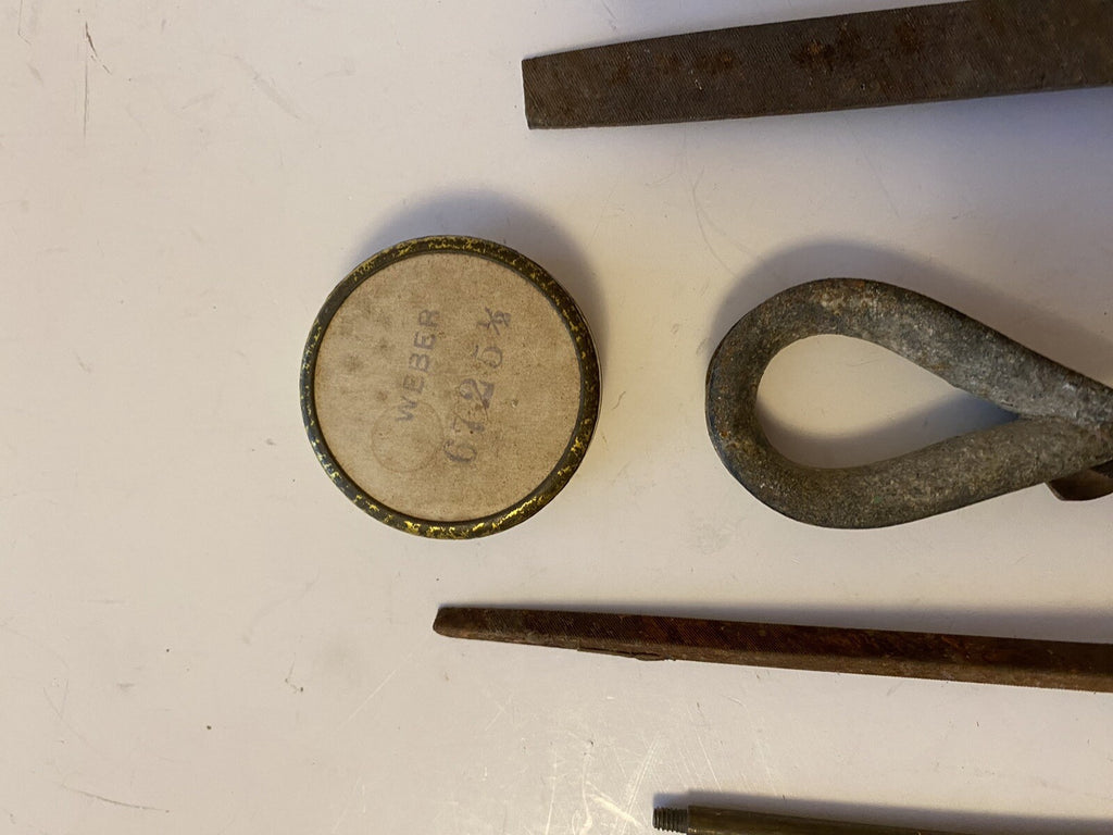 Lot of Vintage Tools Hand Made Handles/File/Knife Sharpener/Drill Bit/Wrench