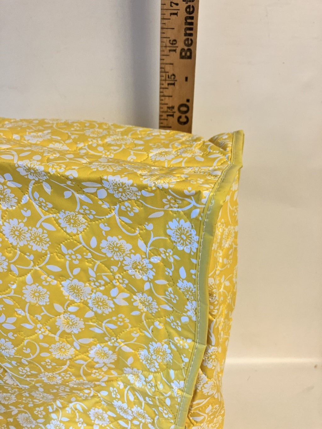 Vintage 70/MCM Floral Yellow/White Vinyl Toaster/ Applicance Duster Covers; 3 Pc