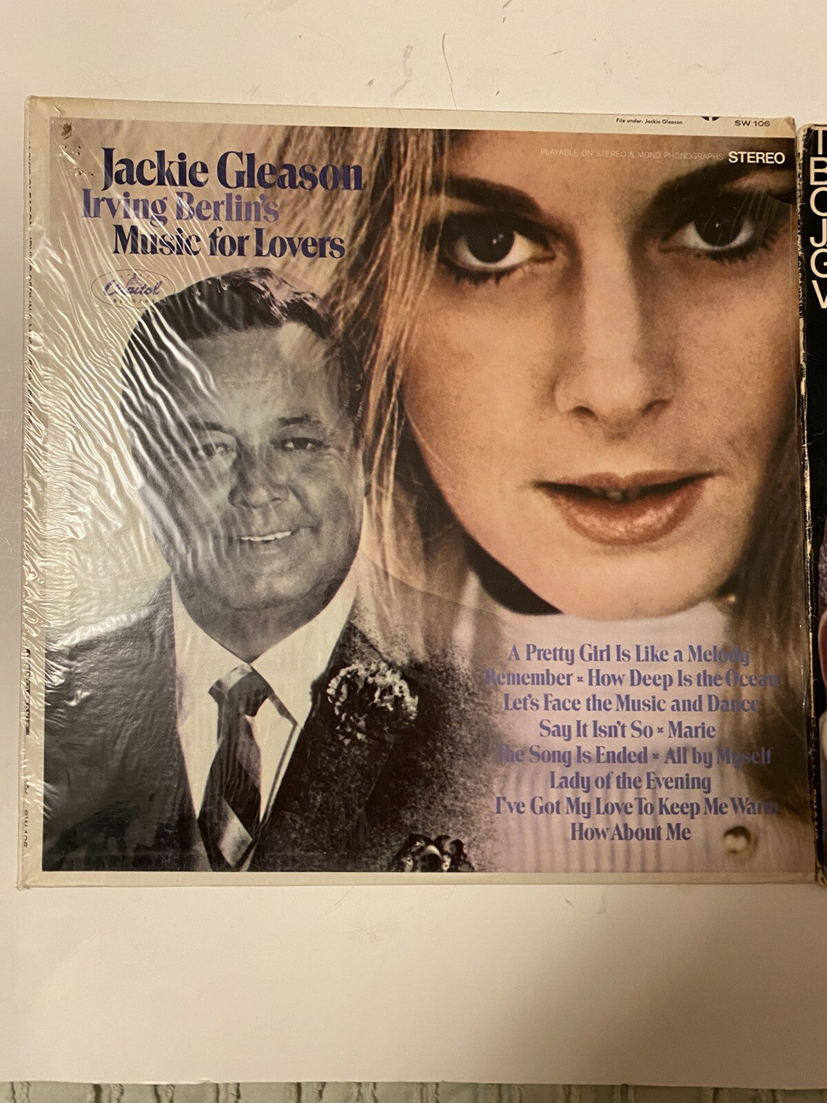 Lot of 2 Jackie Gleason Lps Vinyl Irving Berlin Music For Lovers/The Best Vol. 2