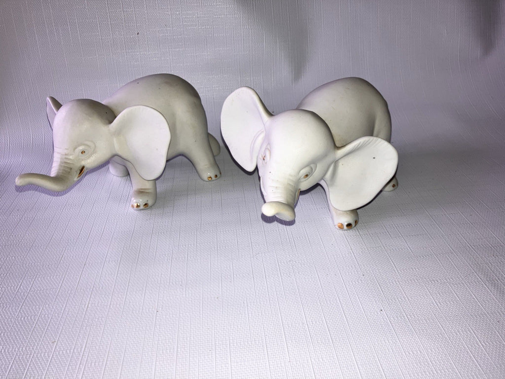 Vintage/ MCM Ceramic ArtMart Grey And Gold Pair EVC