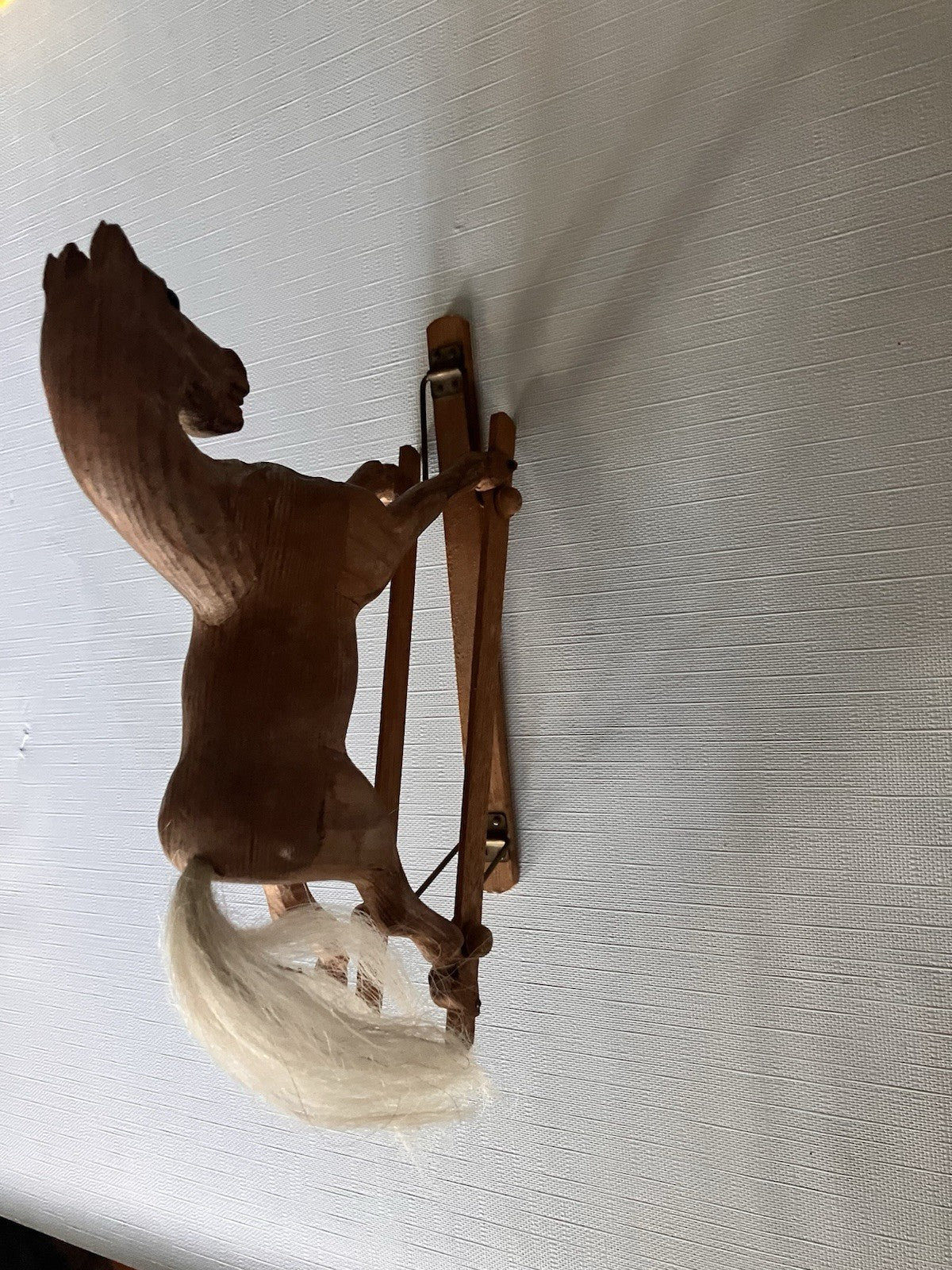 Vintage 1940’s Authentic Wood Glider Rocking Horse Handcrafted 8"