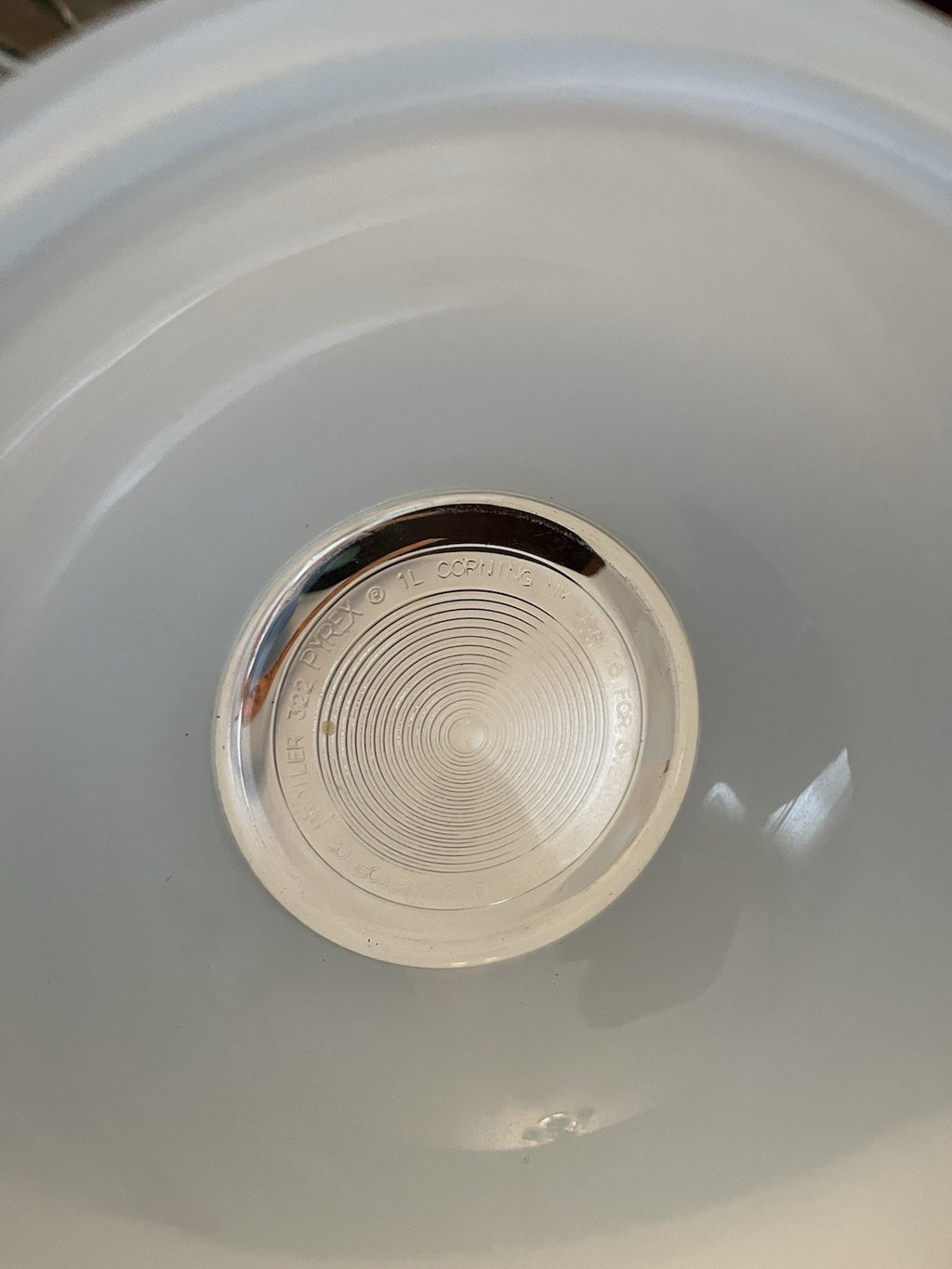 Vintage PYREX Opal White- Clear Bottom Nesting Bowls 322, 323