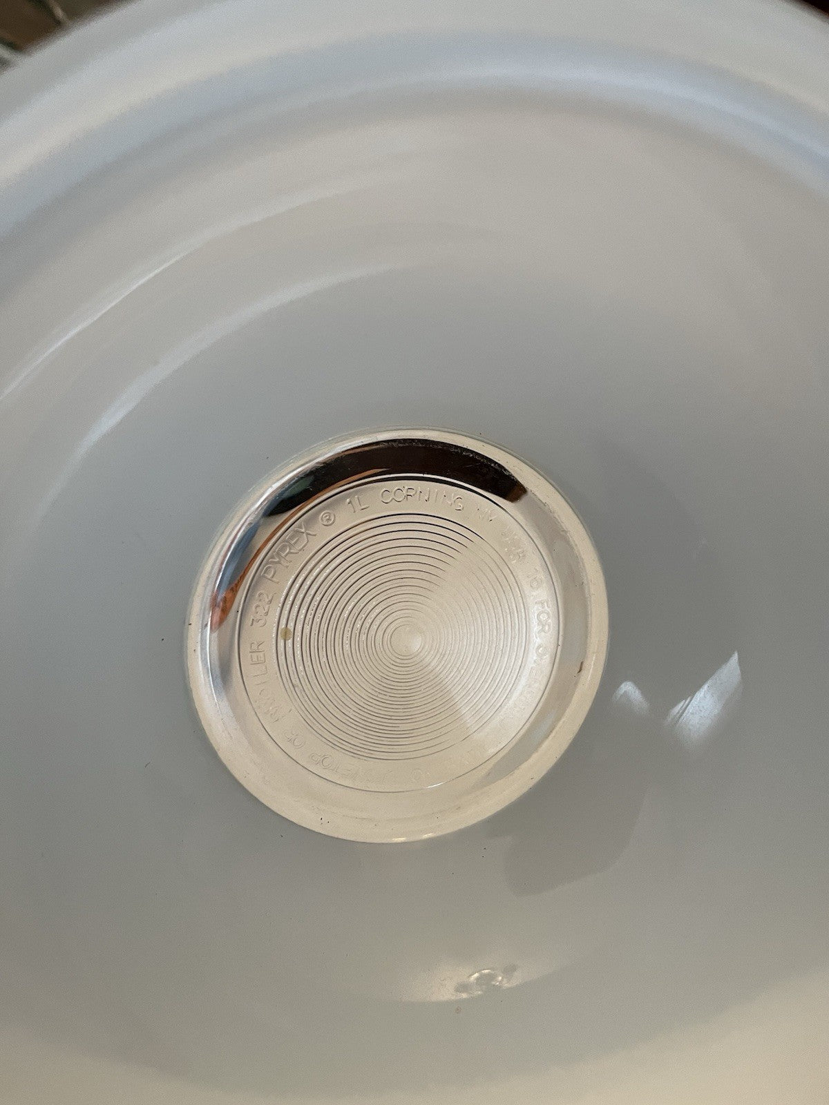 Vintage PYREX Opal White- Clear Bottom Nesting Bowls 322, 323