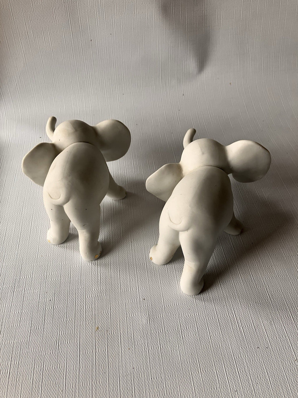 Vintage/ MCM Ceramic ArtMart Grey And Gold Pair EVC
