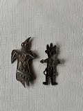 Vintage Southwestern/Mexico Pins; Pair. Stamped 925