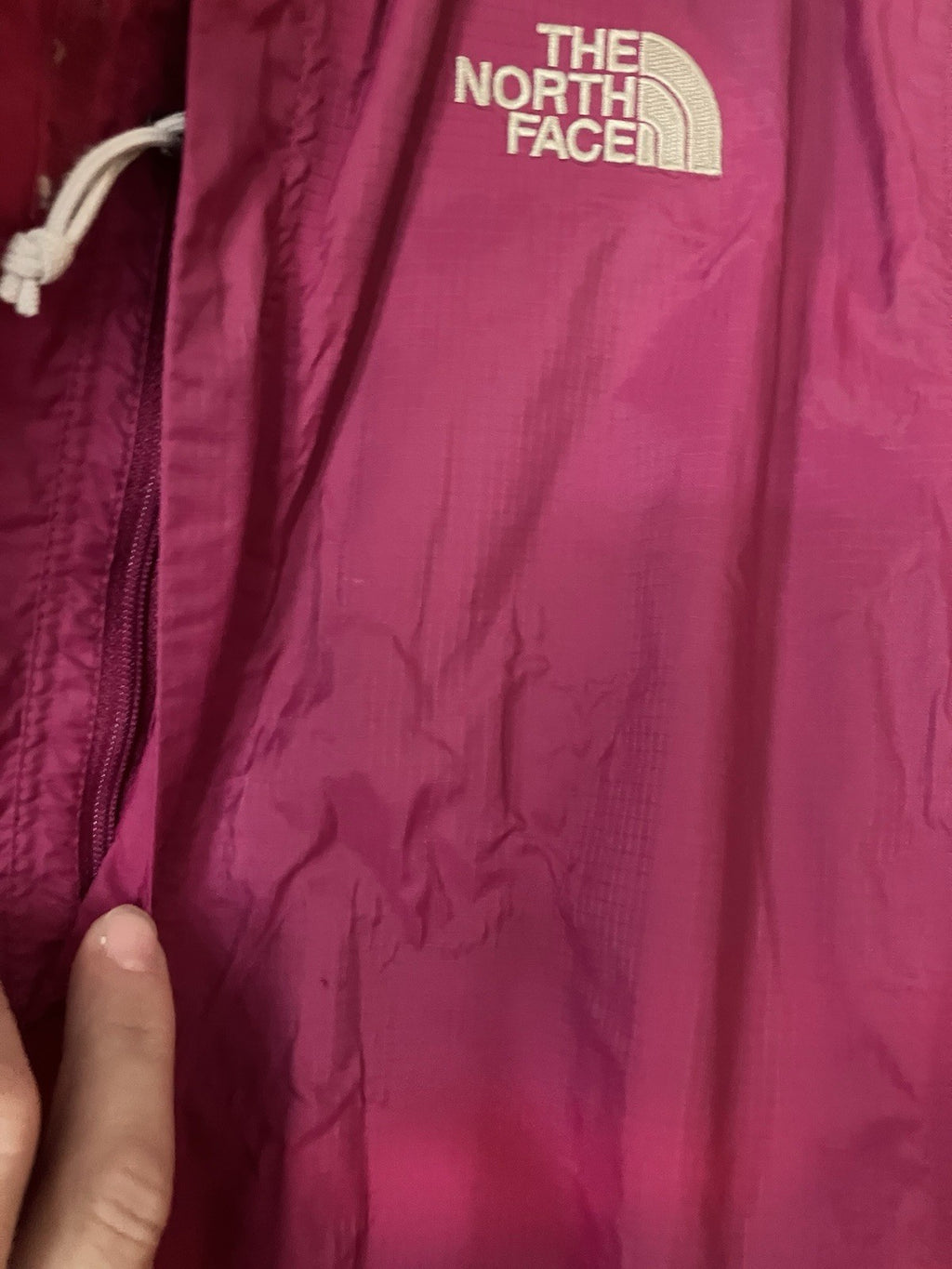 Women’s Pink Two tone  North Face Large Rain  Lightweight Jacket.