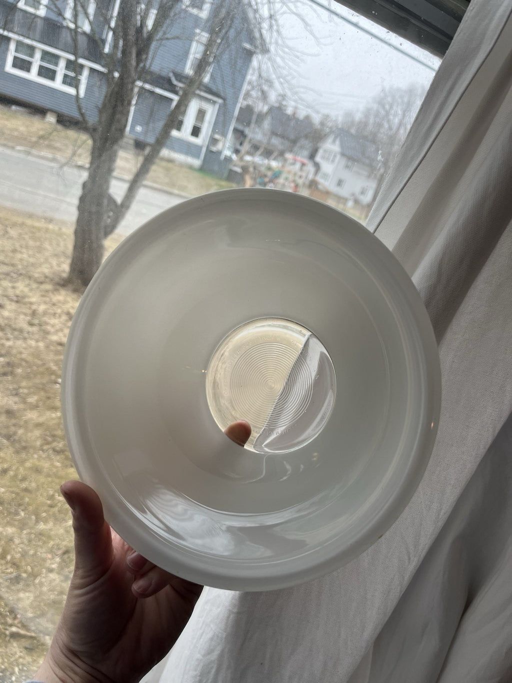 Vintage PYREX Opal White- Clear Bottom Nesting Bowls 322, 323