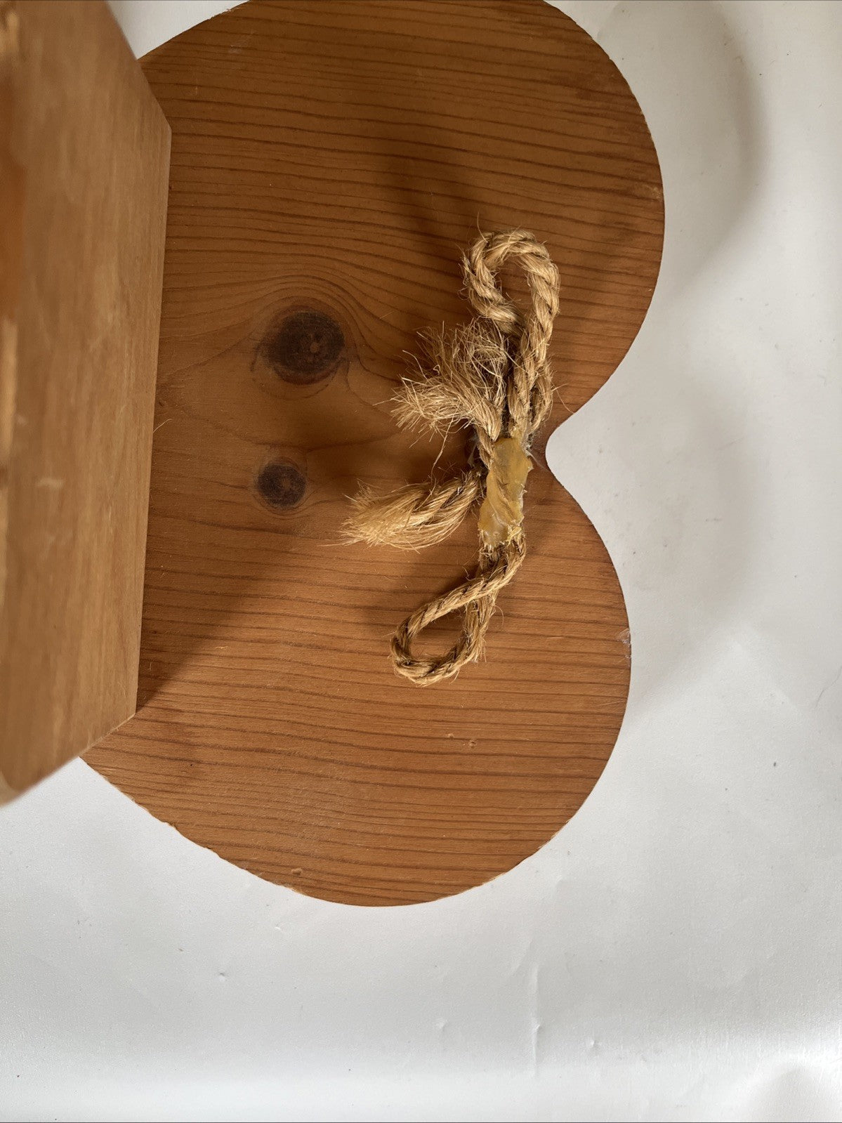 Vintage Wood Three Tier Hanging Heart Shelf