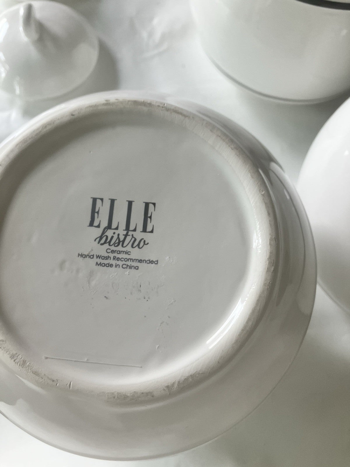 Large Ceramic Canister Set Of 3 Identical Sizes; 1, 2, 3 With Pinstripe On White