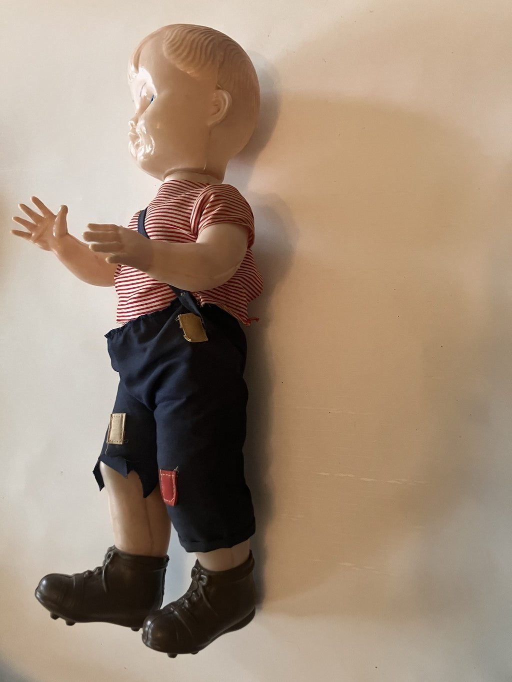 Vintage 15” Boy Celluloid Doll With Original Clothes
