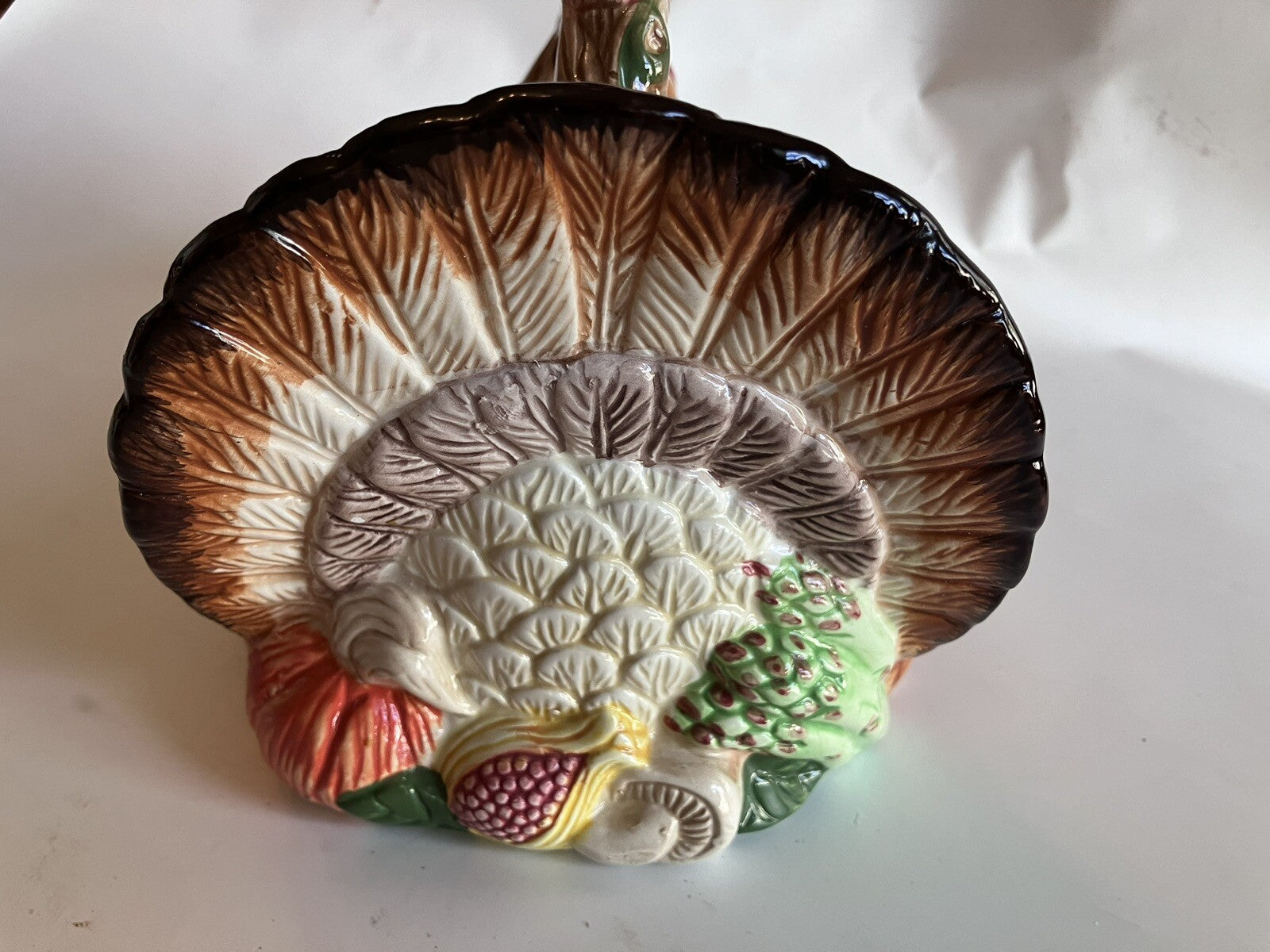 Jay Import Co. Thanksgiving Themed Ceramic Basket And Candlestick Holders (1997)