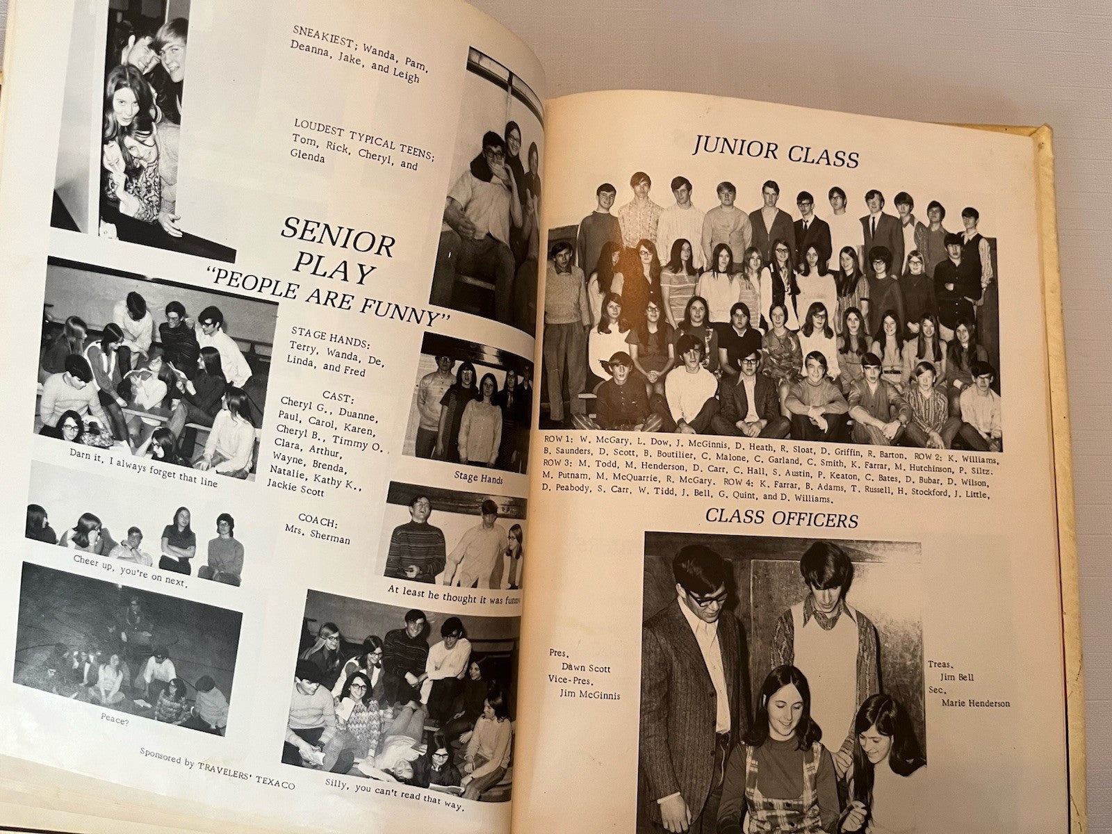 Vintage 1972 Hodgon, Maine Yearbook Signed