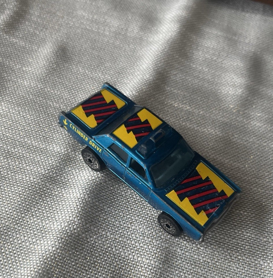 Blue Mercury Police Car Matchbox 1978 Macau Blue Windows Nice Condition Rare HTF