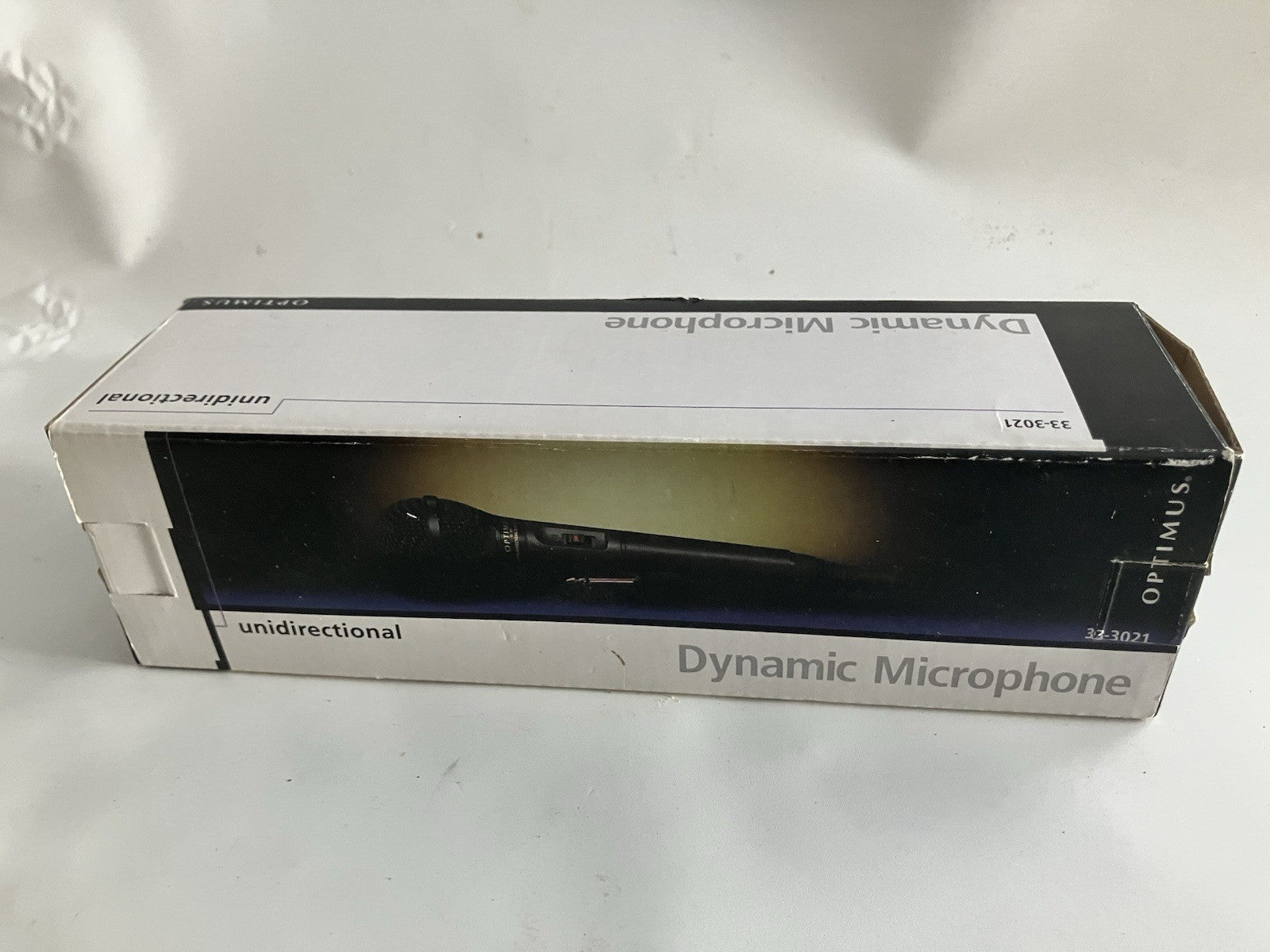 Optimus Unidirectional Dynamic Microphone Mdl. 33-3021 Corded Mic Orignal Box