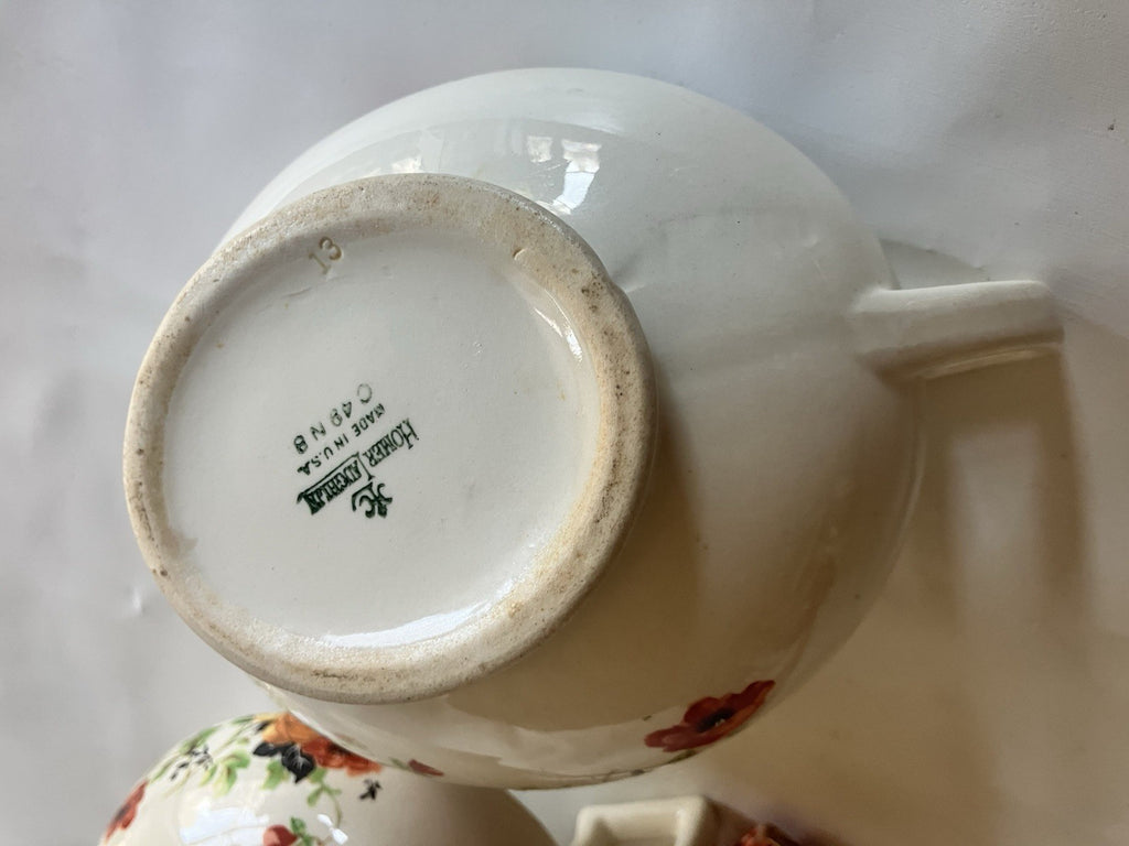 Vintage Homer Laughlin China Sugar Dish And Creamer; C49N8/13