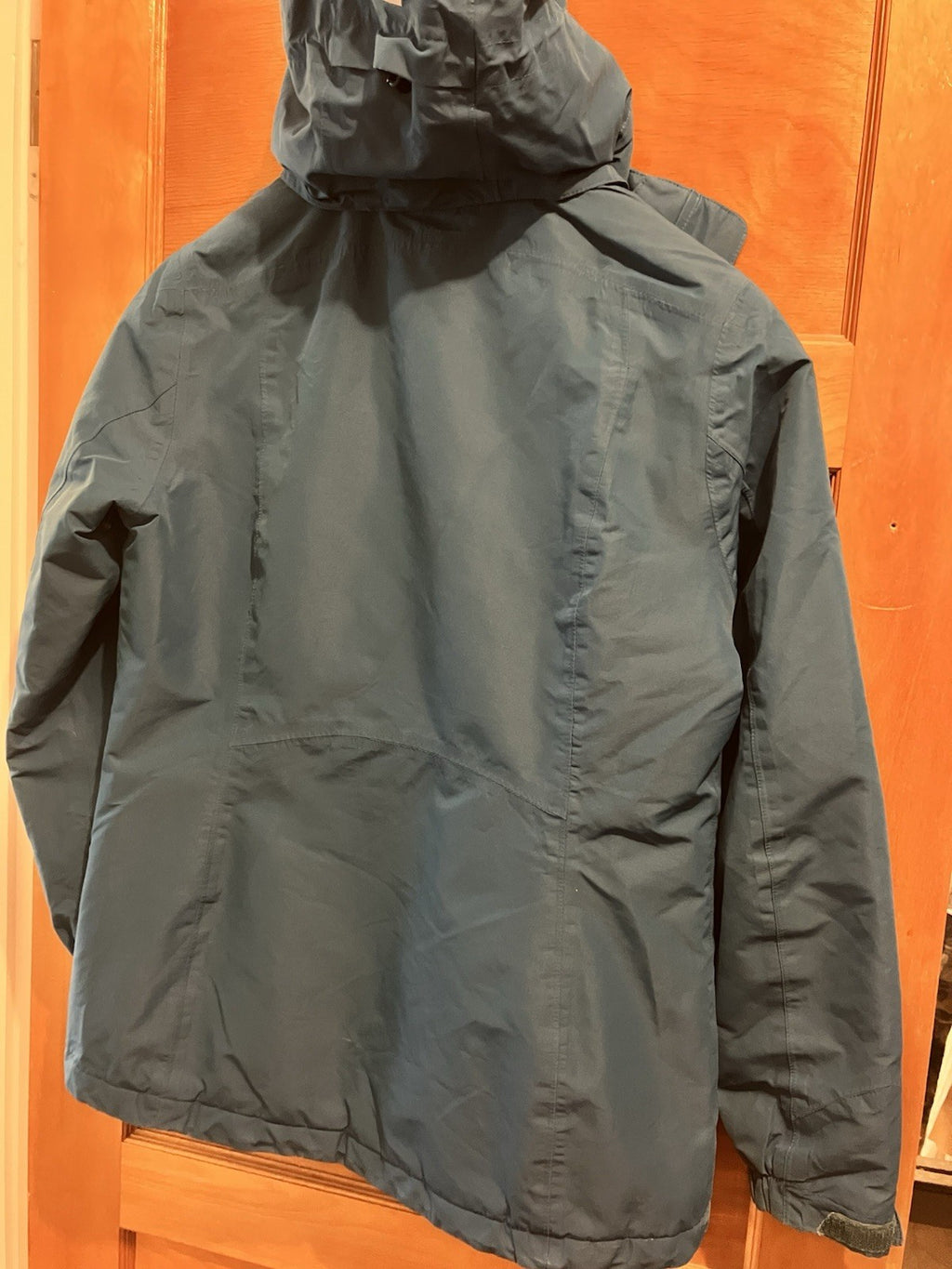 Lands End Women’s Med. (10-12) Teal-Blue Winter Insulated Jacket Removable Hood