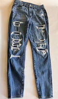 American Eagle Womens Size 6, Curvy, Hi-rise “Dream Jean” Distressed Jeans