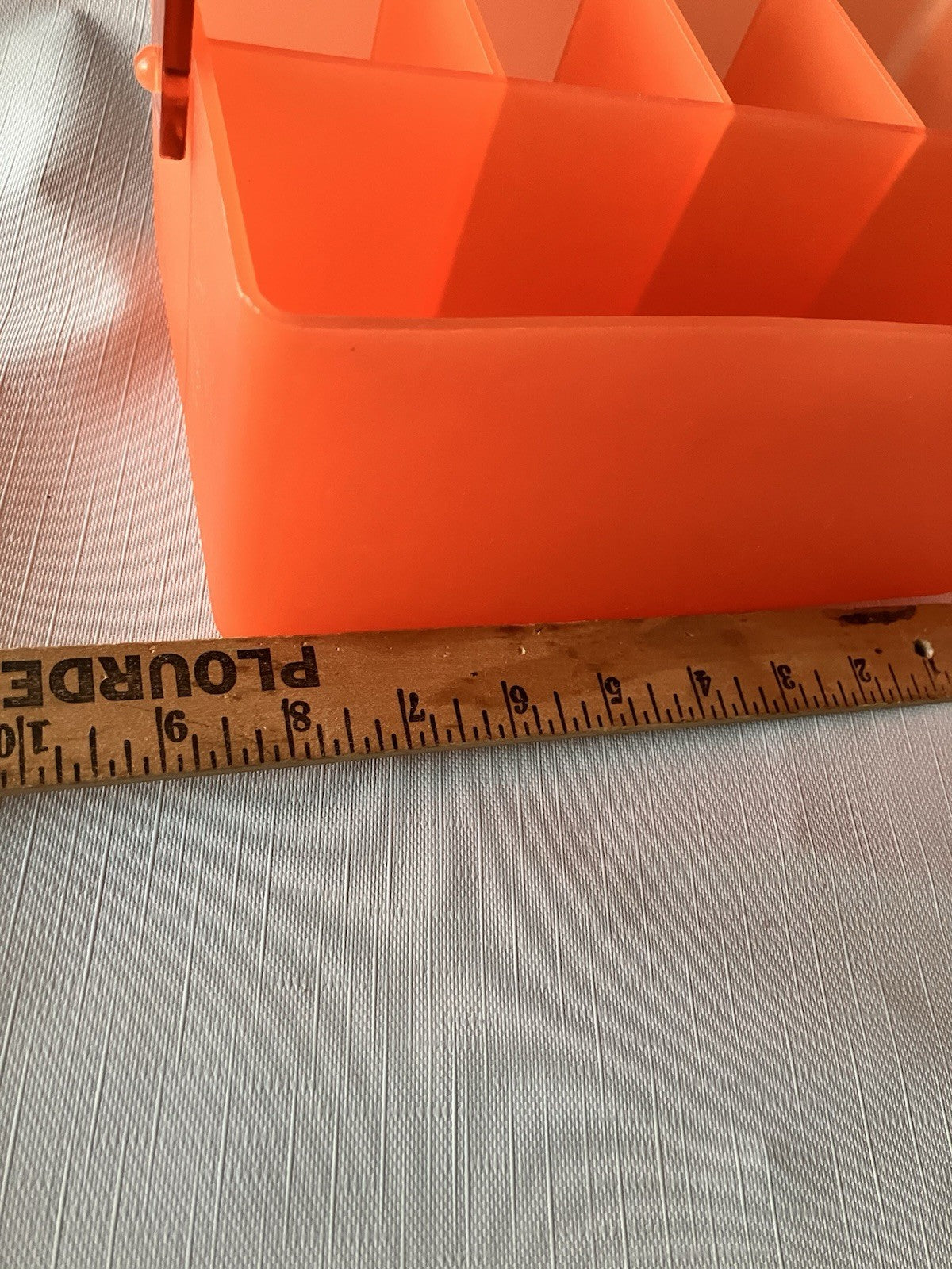 Two- Vintage Silverware Caddy Orange Pastic- Packware/ Serveware. BBQ/Picnic
