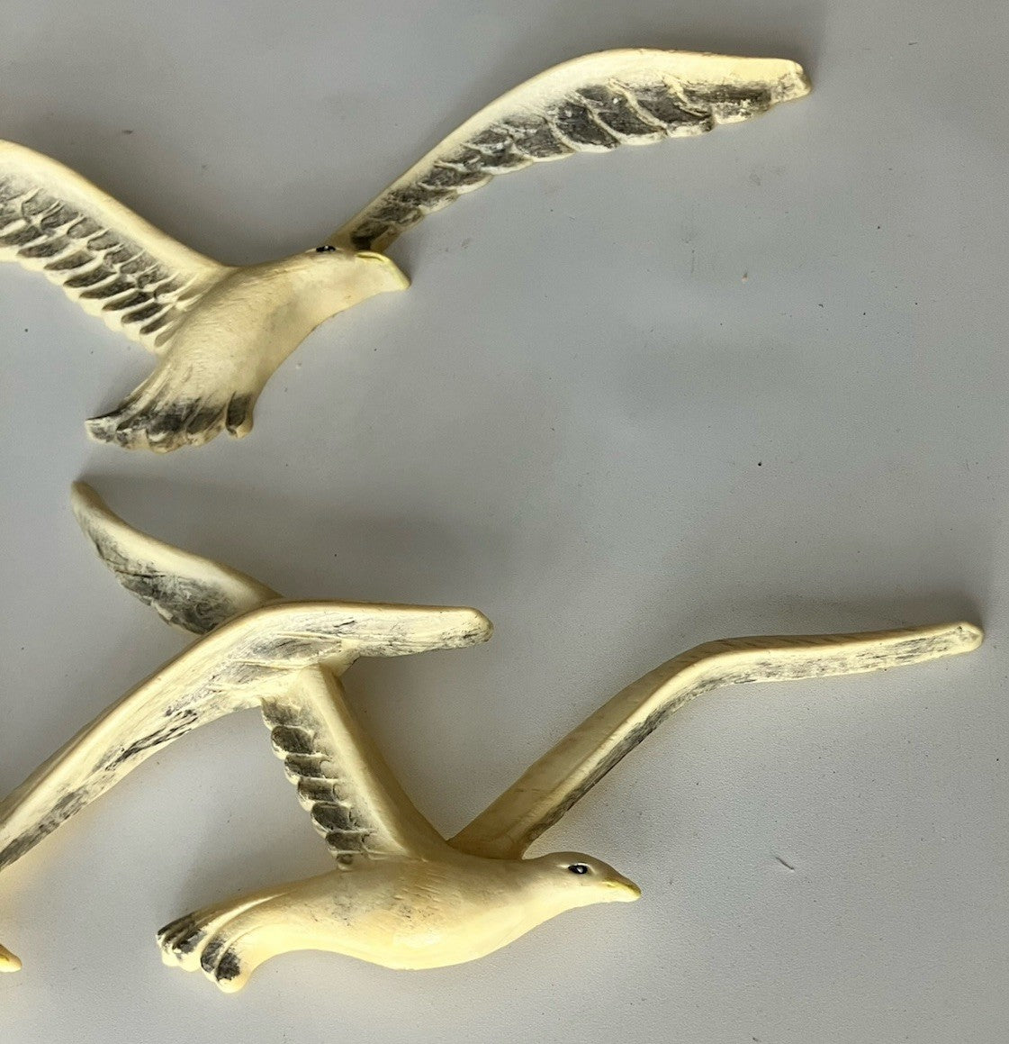 Vintage Homco Seagulls Birds in Flight Wall Art Décor Plastic Resin USA