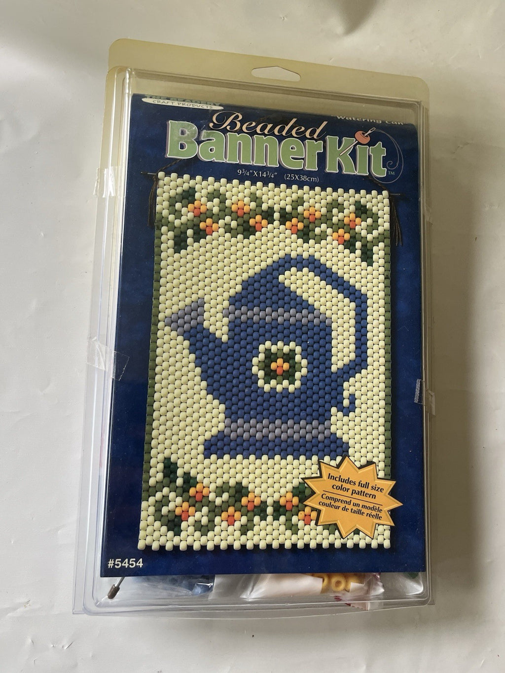 Vintage Beaded Banner Kit #5454 “Watering Can” NOS