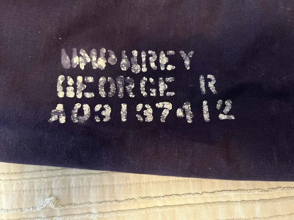 1950s 60s USAF Blue Military Canvas Vintage Laundry Duffel Bag Sea Bag Air Force