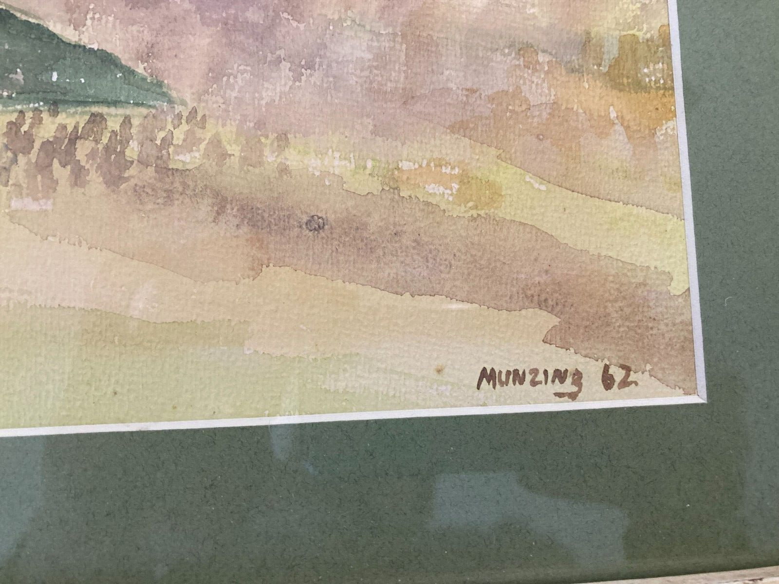 Fredick Munzing Landscape Framed Painting Dated 62" 17x22"