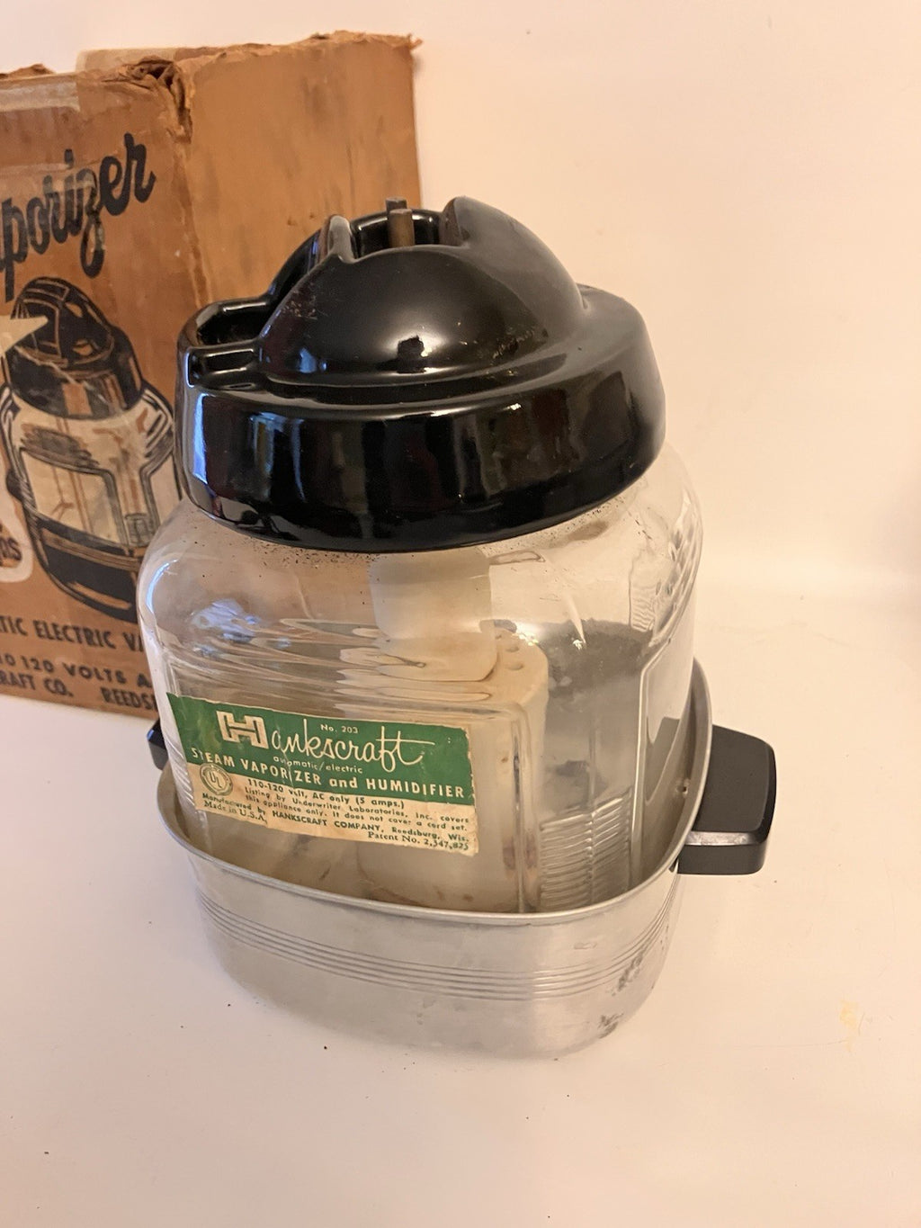Vintage Hankscraft Electric Steam Vaporizer Model 203 W/ Original Box