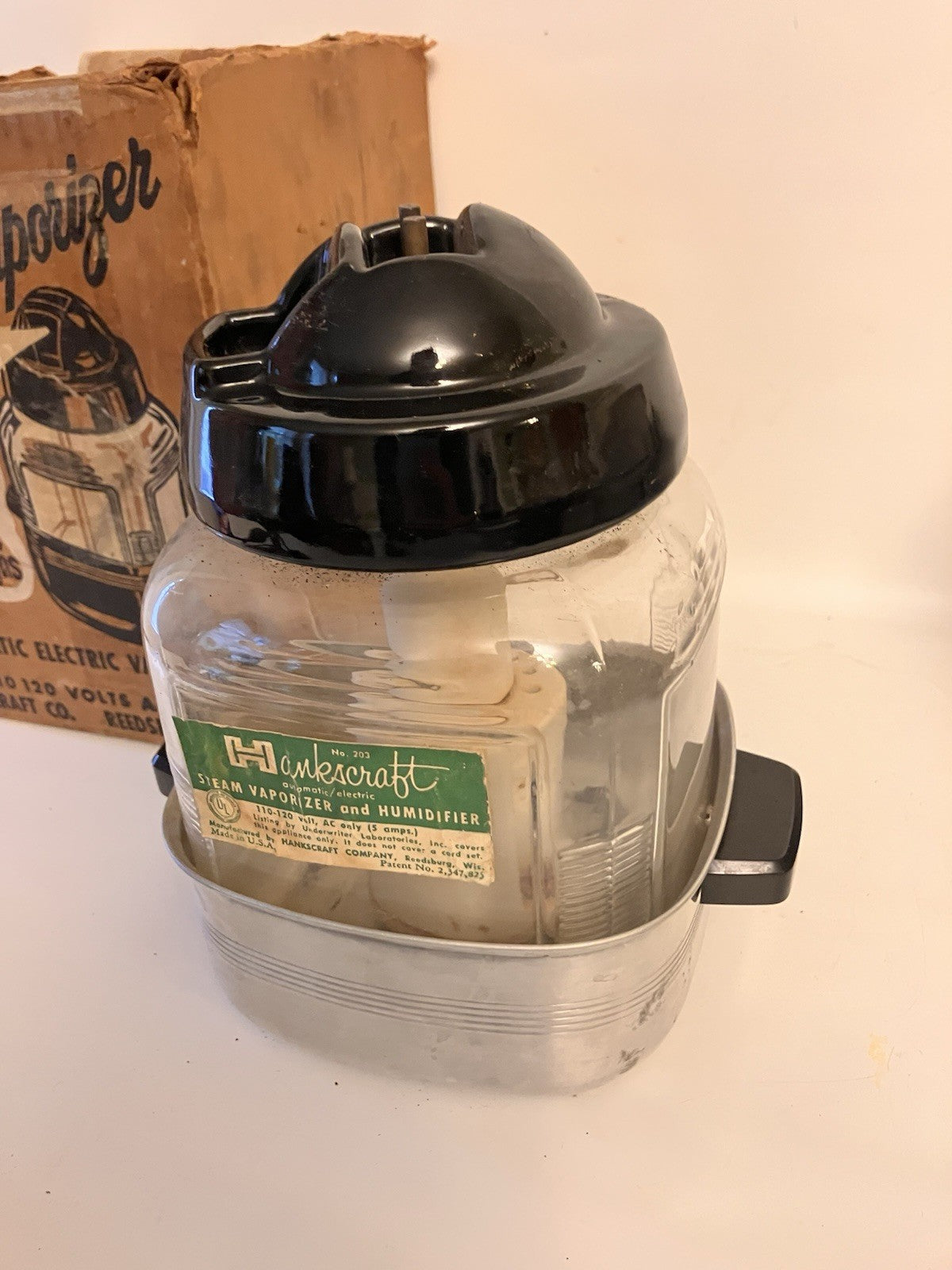 Vintage Hankscraft Electric Steam Vaporizer Model 203 W/ Original Box