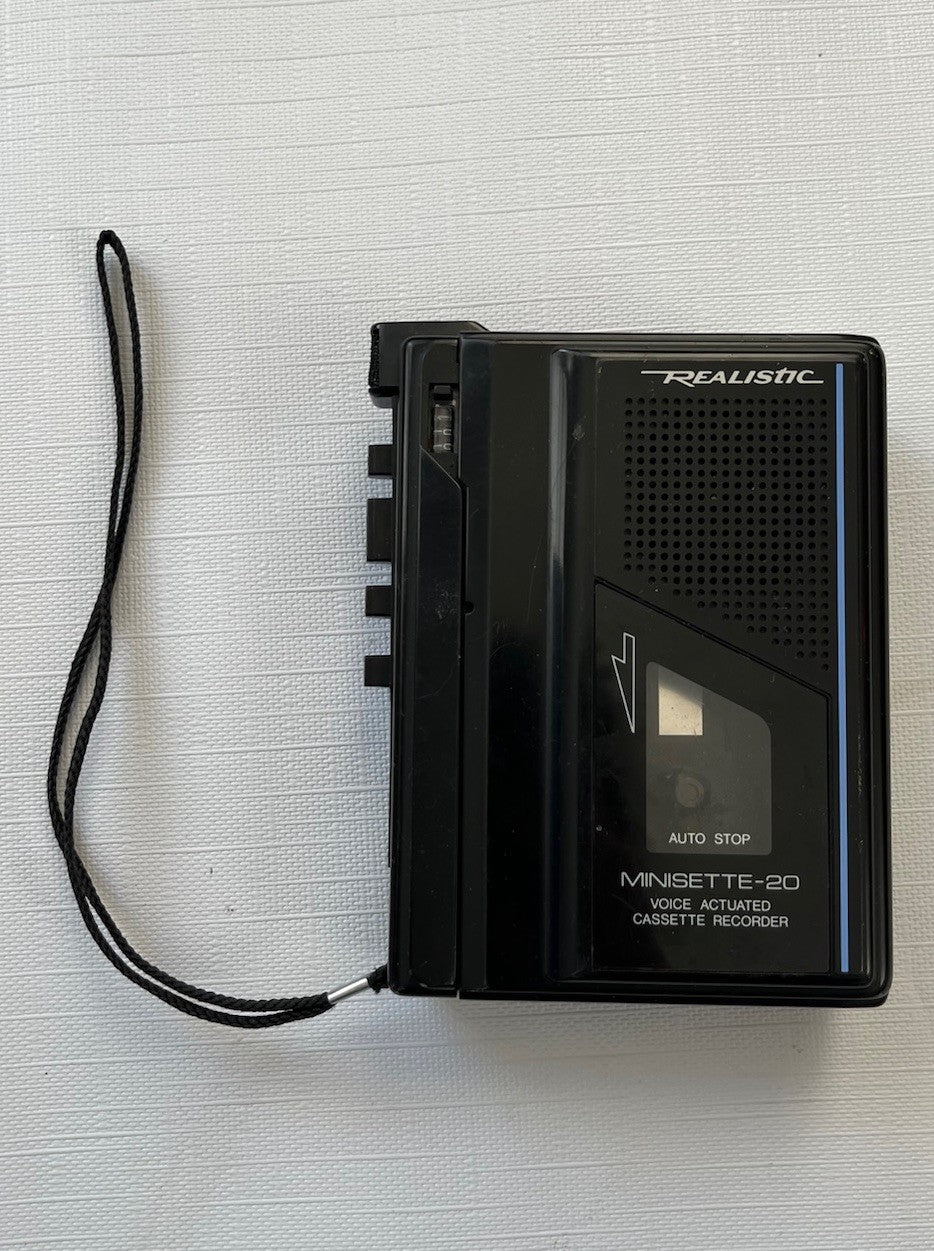 Realistic Co. Minisette-20 Voice Actuated Cassette Tape Recorder 14-1055B Tested