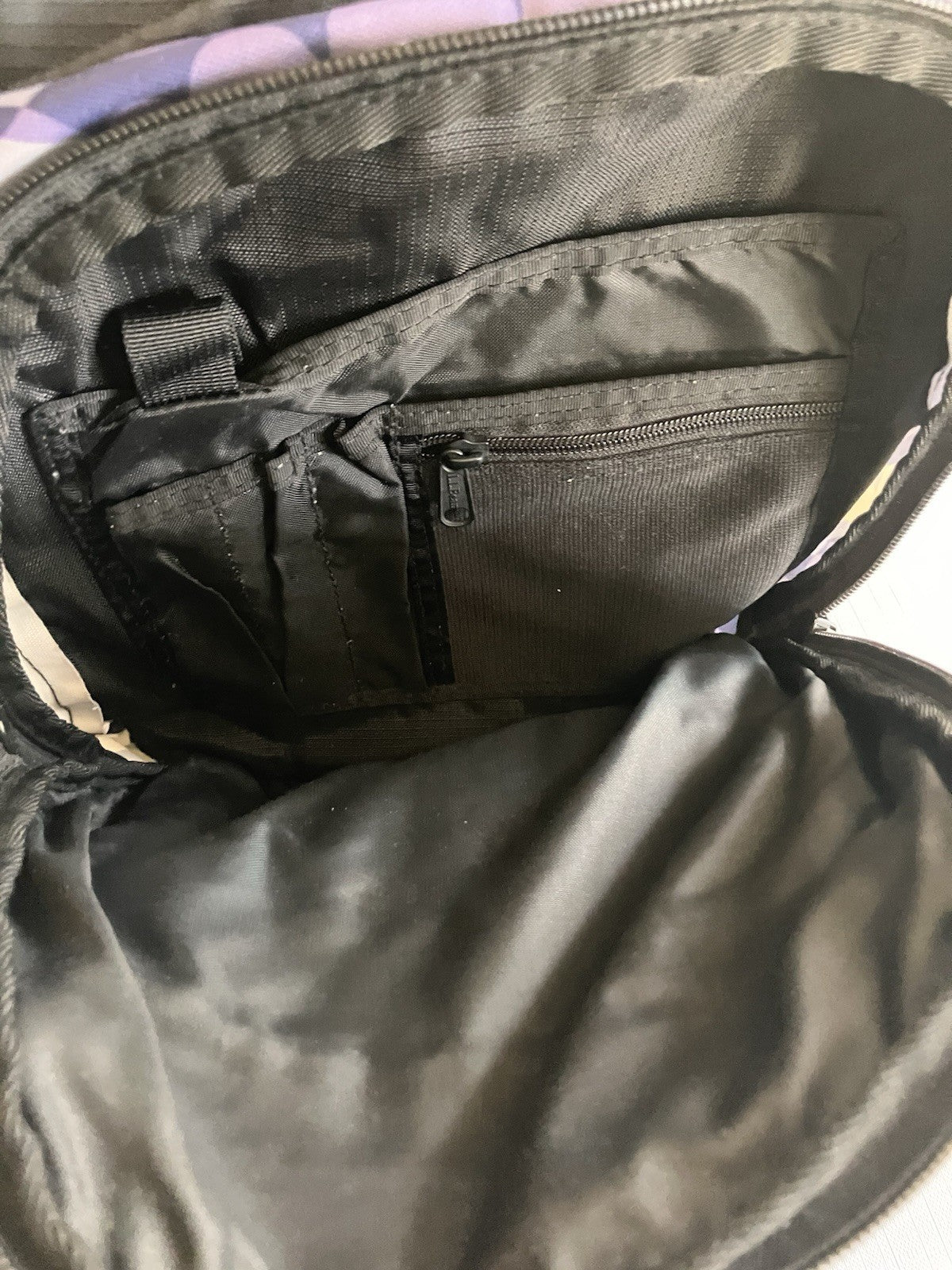 L.L.Bean Purple Two Toned And White large Backpack NOT monogrammed!