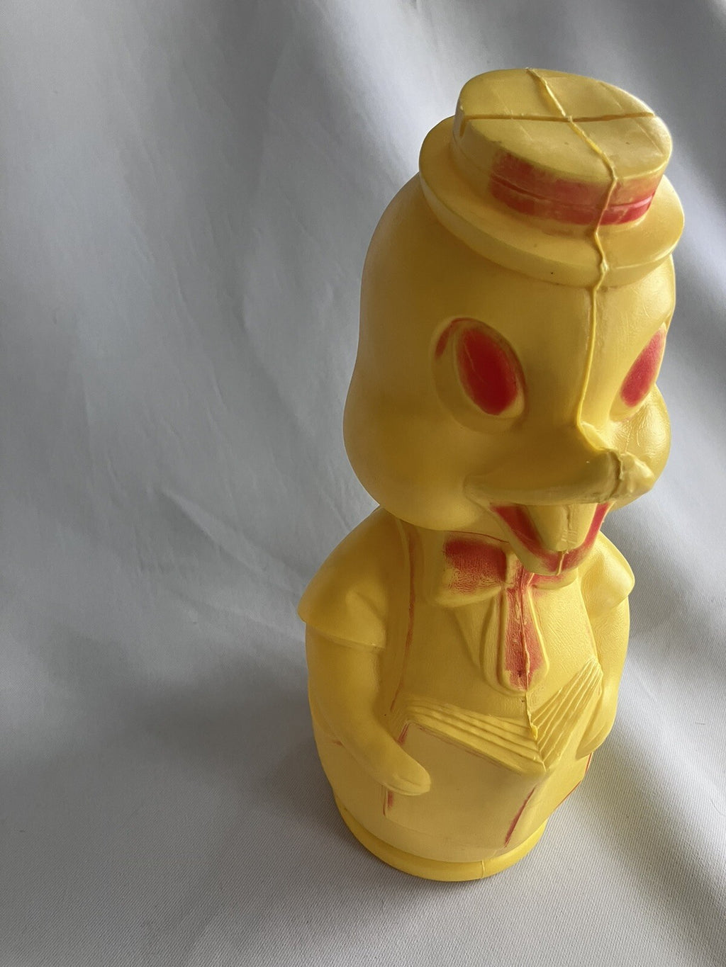 Vintage MCM Easter Duck Blow Mold Bank,