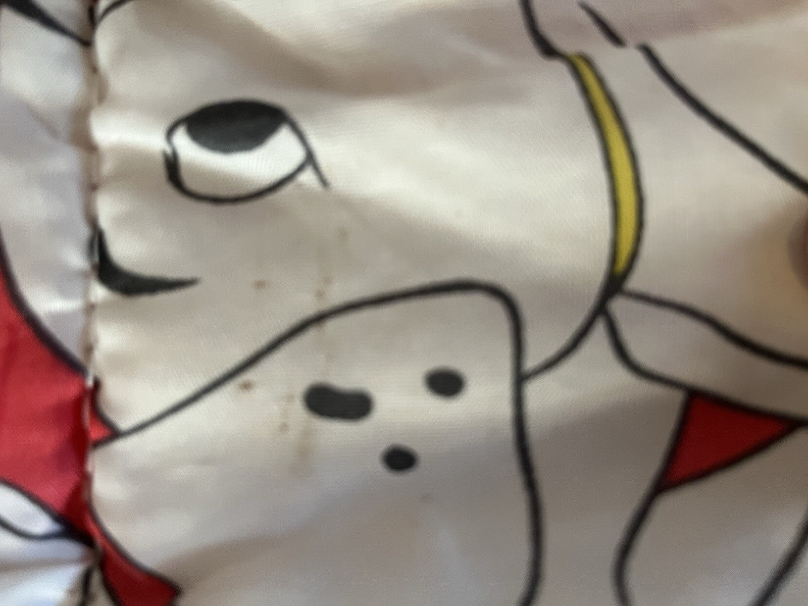 Vintage 90's  Disney 101 Dalmatians Red Double Sided Youth Sleeping Bag