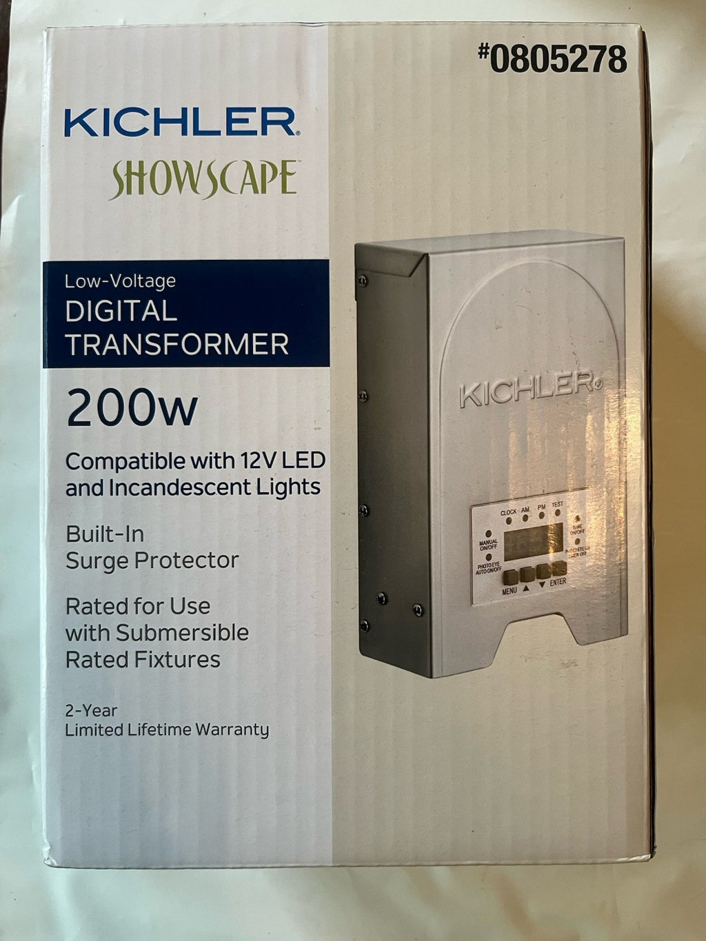 NIB Kichler Showscape Low-Voltage Digital Trasformer 200W #0805278