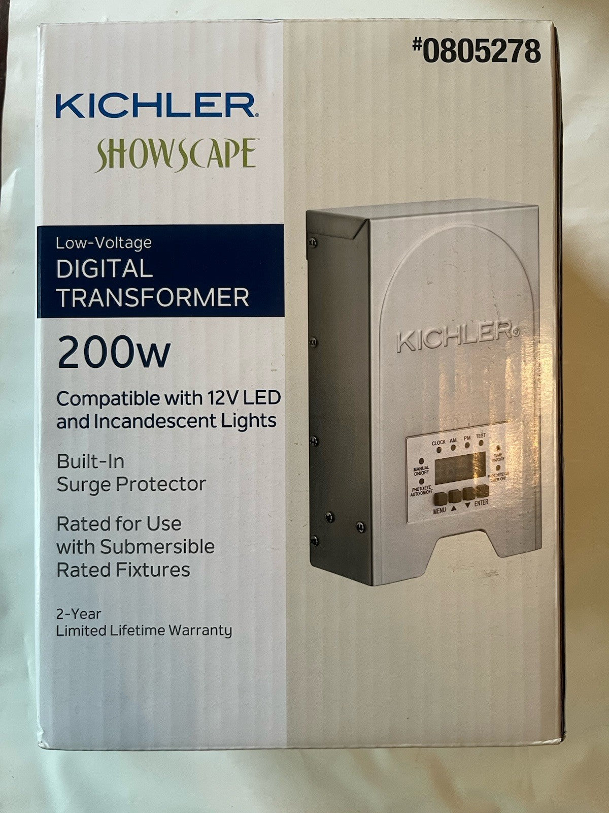 NIB Kichler Showscape Low-Voltage Digital Trasformer 200W #0805278